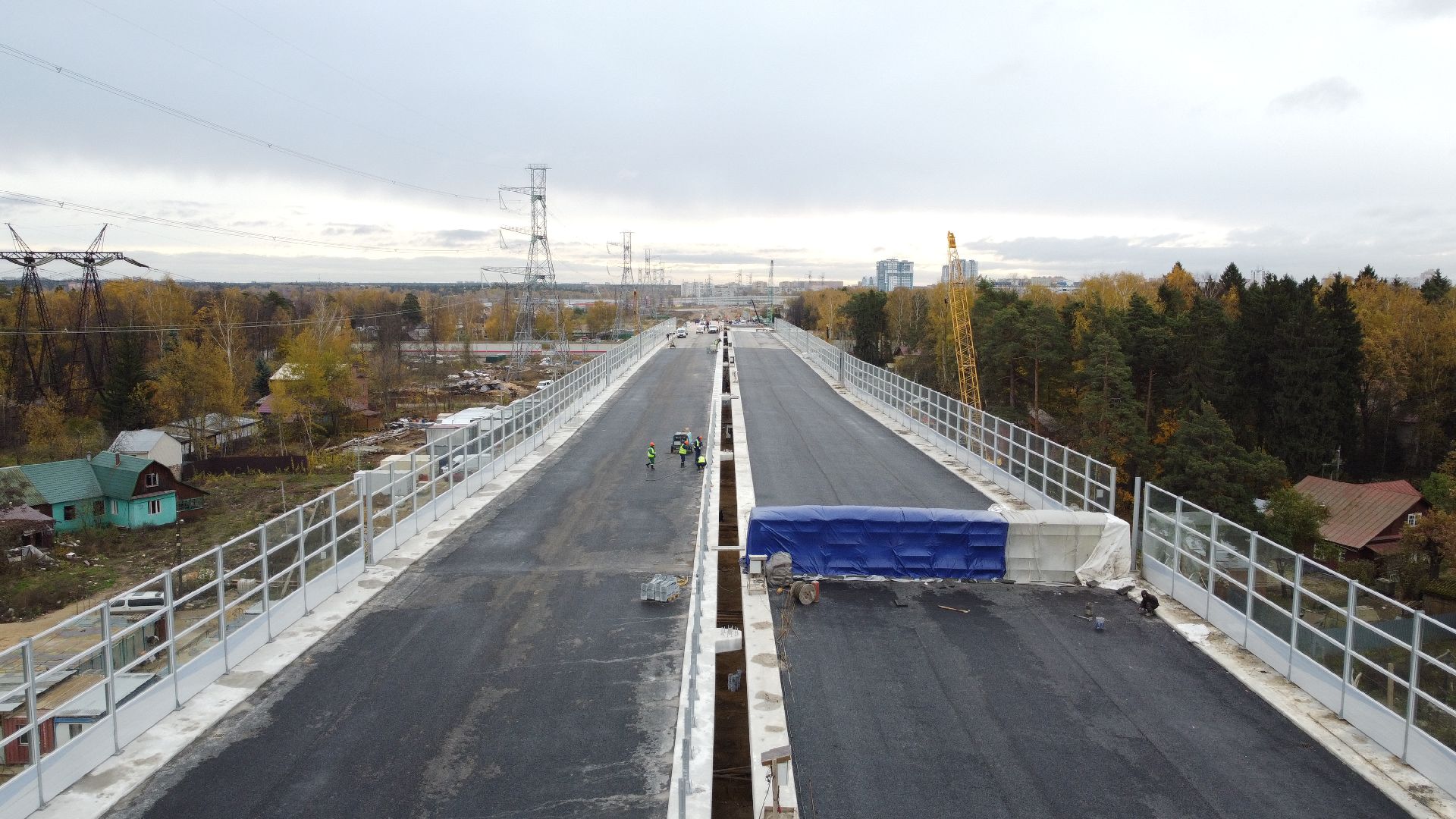 мытищи, мытищинская хорда, дорога, видео с коптера,