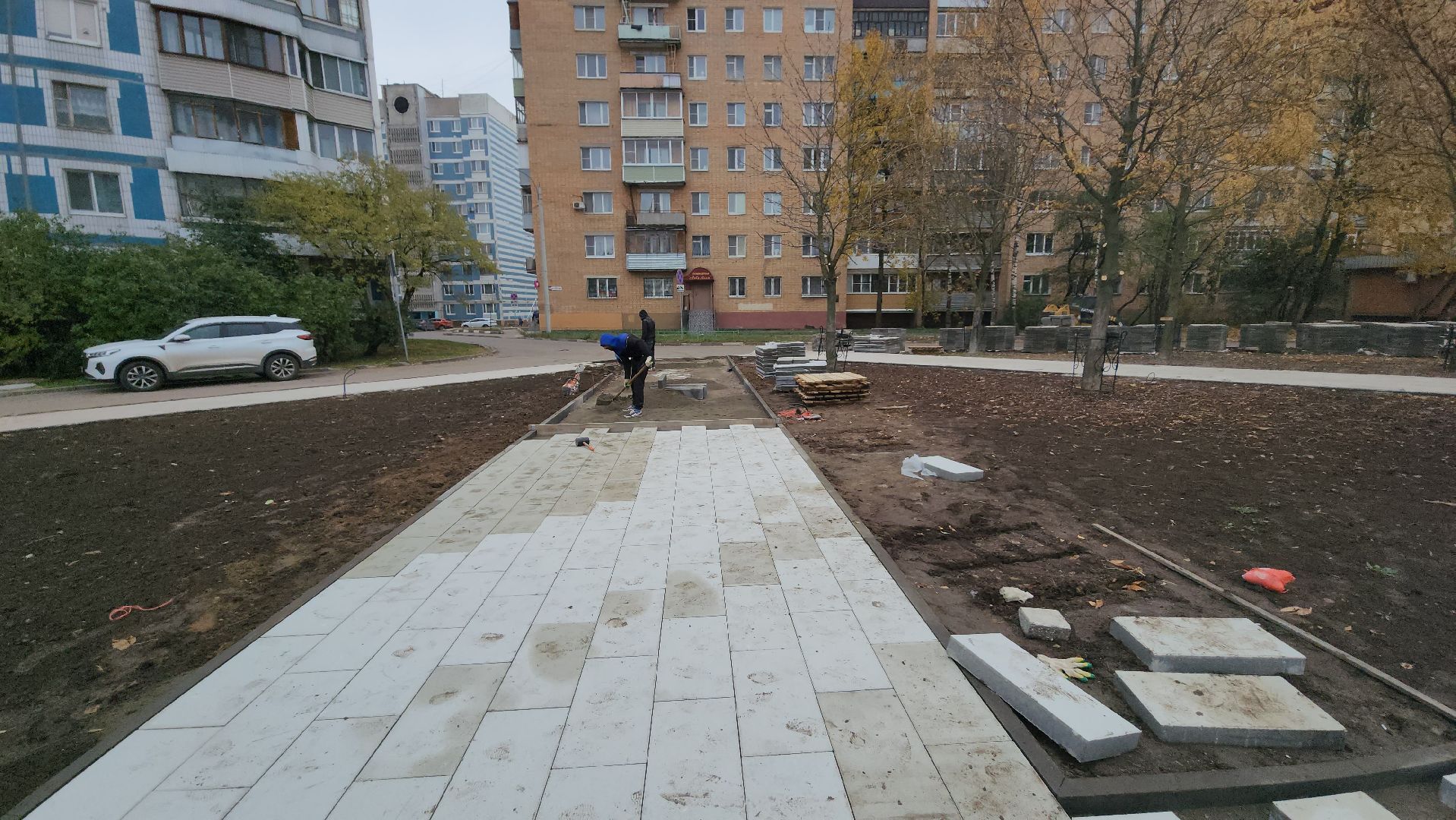 серпухов, площадь звездная, черный тюльпан, благоустройство, пешеходная дорожка,