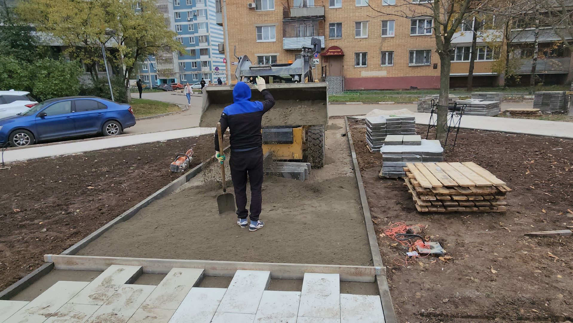 серпухов, площадь звездная, черный тюльпан, благоустройство, пешеходная дорожка,