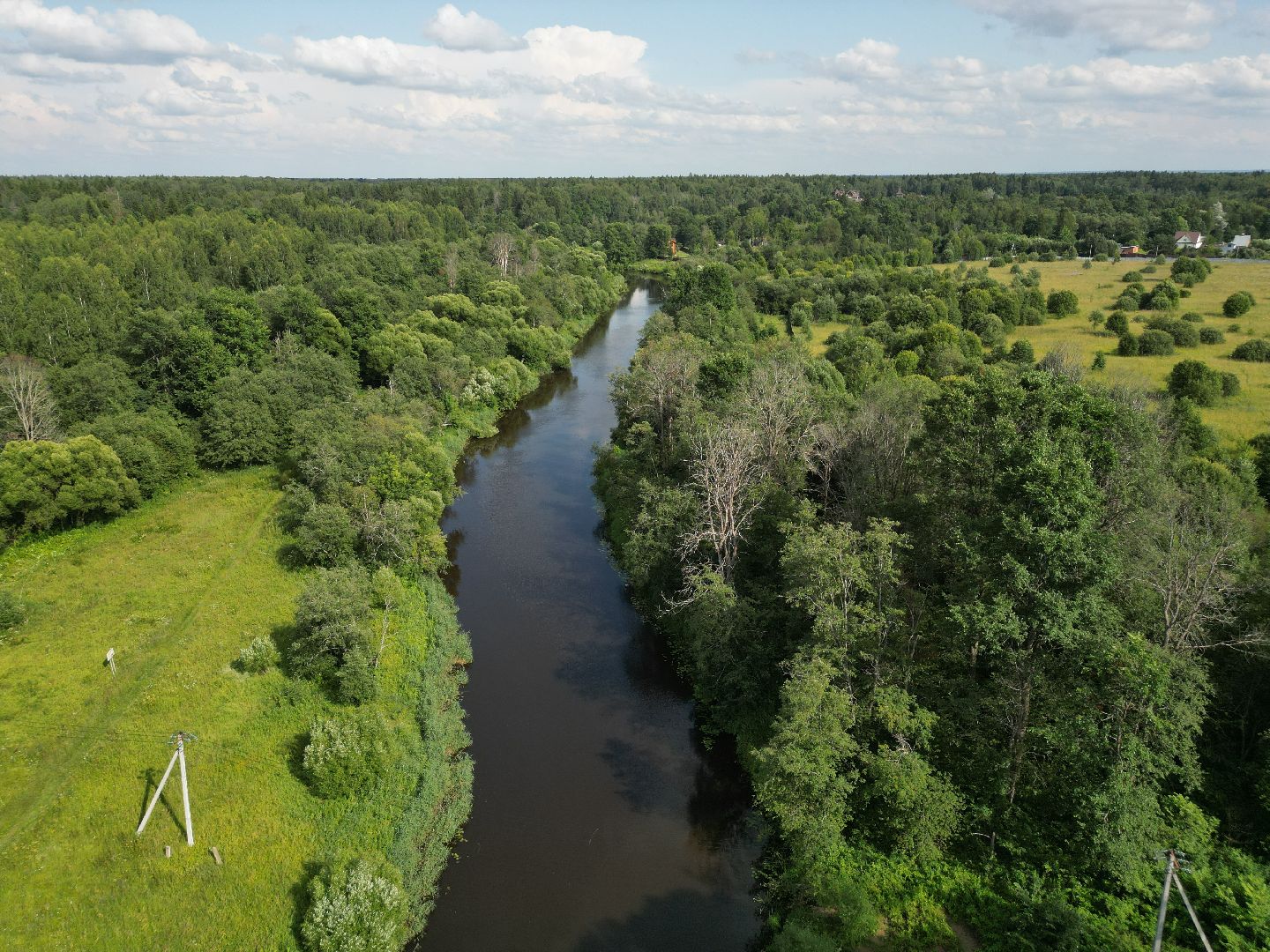 видео с коптера, талдом, мост, церковь,