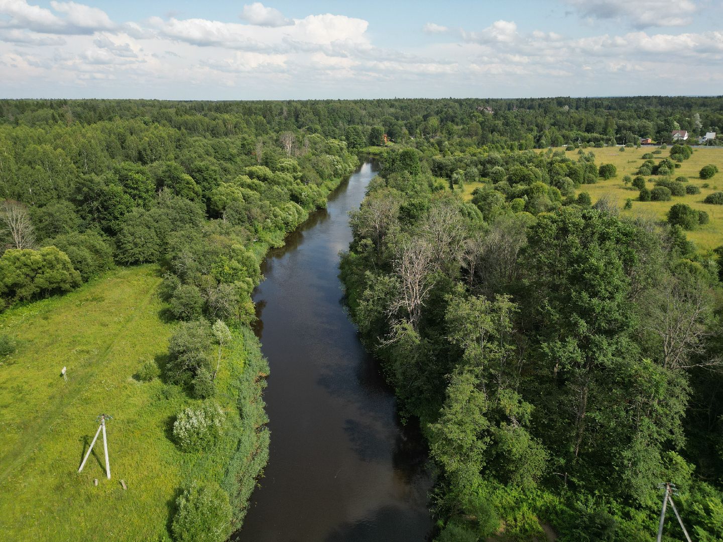 видео с коптера, талдом, мост, церковь,