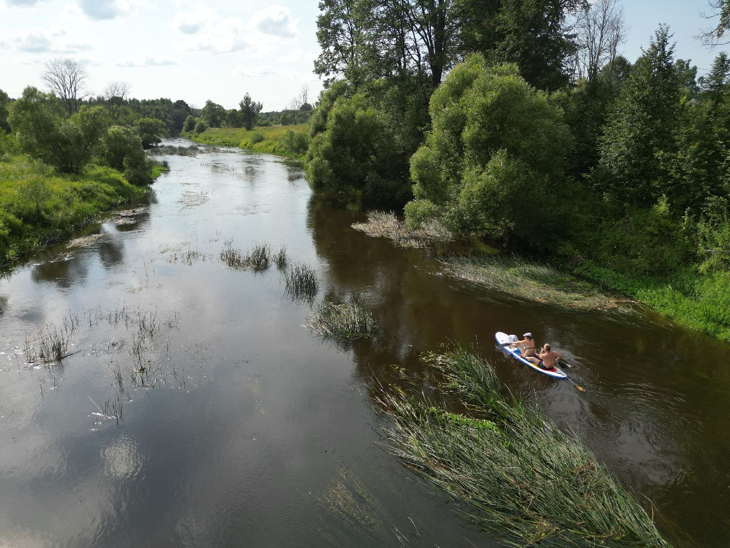 видео с коптера, талдом, мост, церковь,
