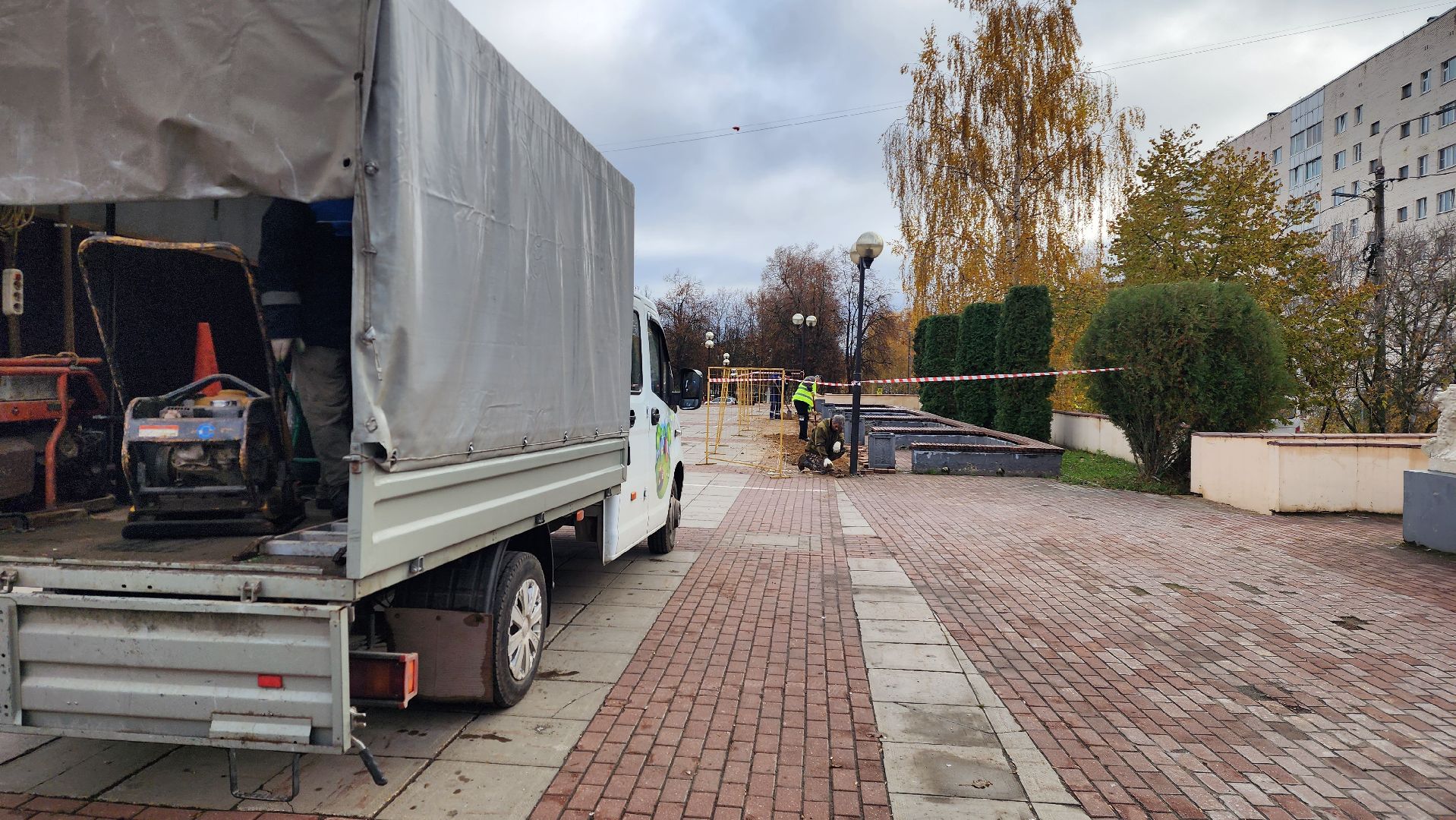 тротуар, ремонт тротуара, восстановительные работы,