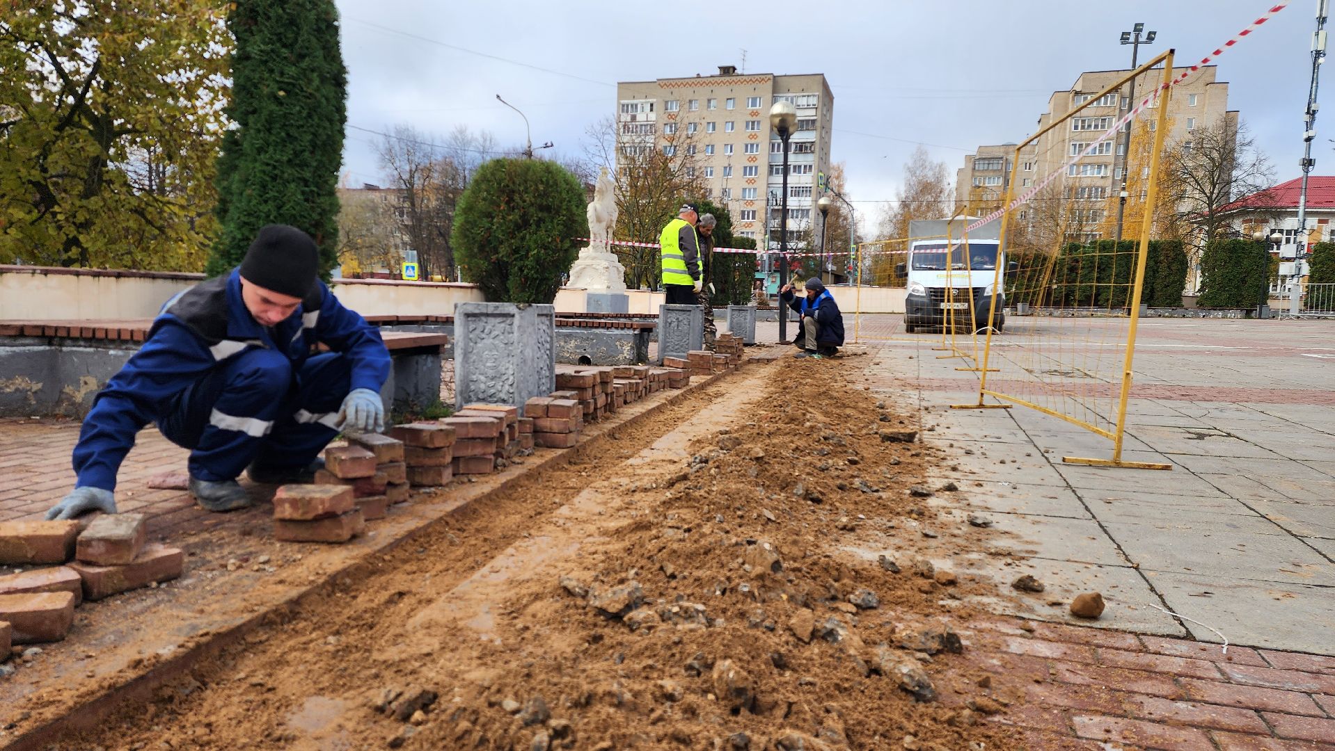 тротуар, ремонт тротуара, восстановительные работы,