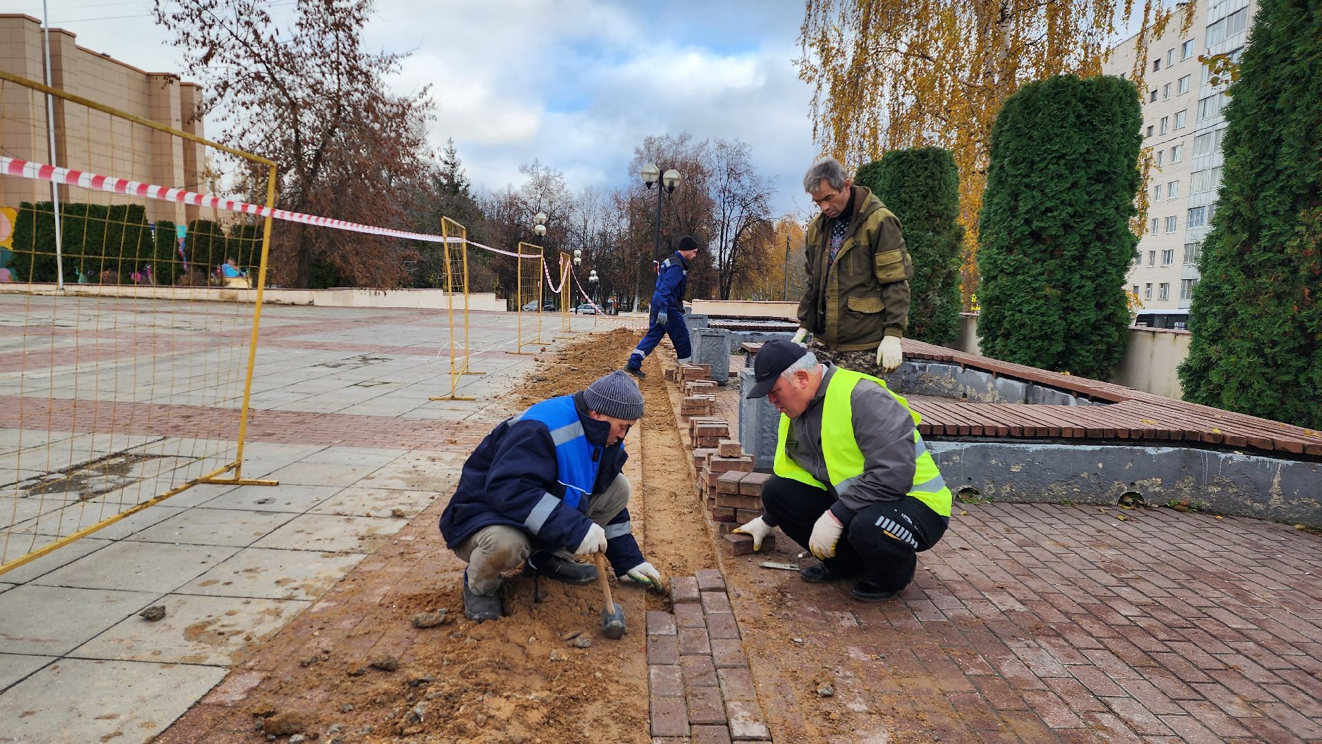 тротуар, ремонт тротуара, восстановительные работы,