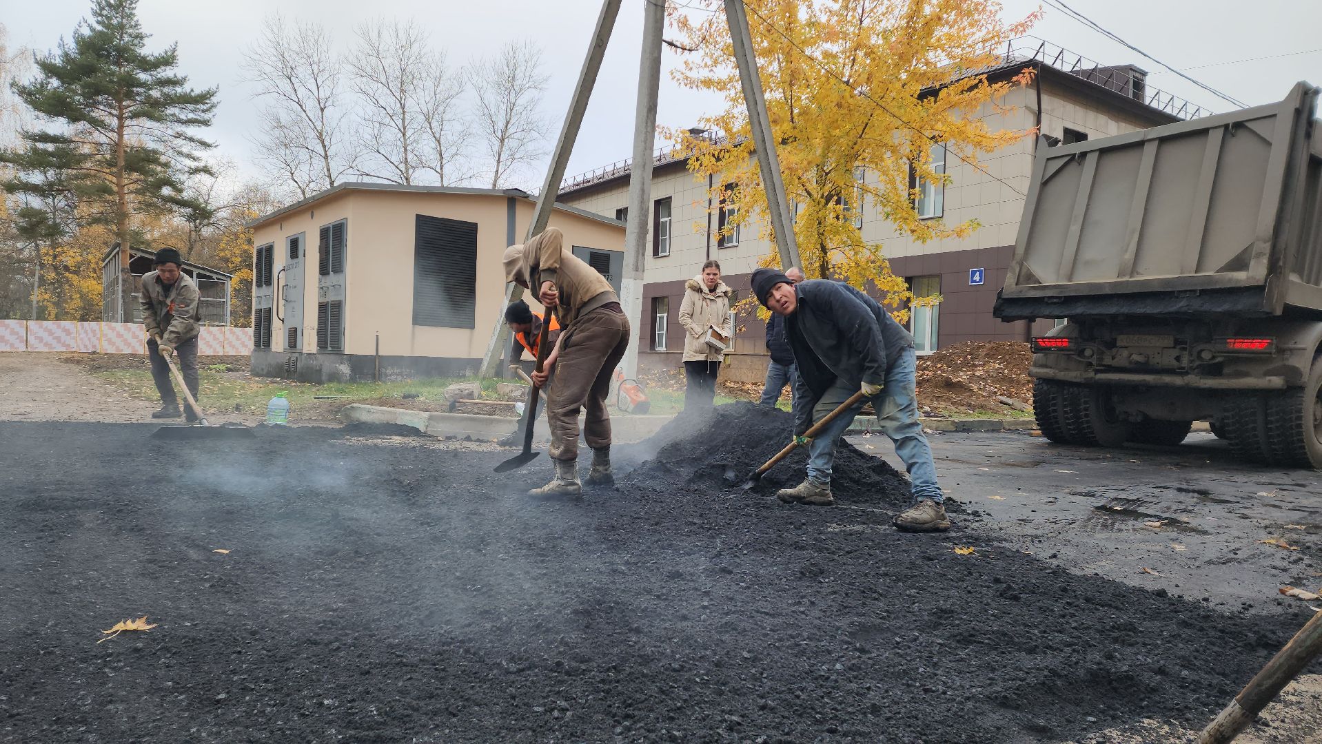 Благоустройство территории, Асфальт, асфальтирование, Долгопрудный,