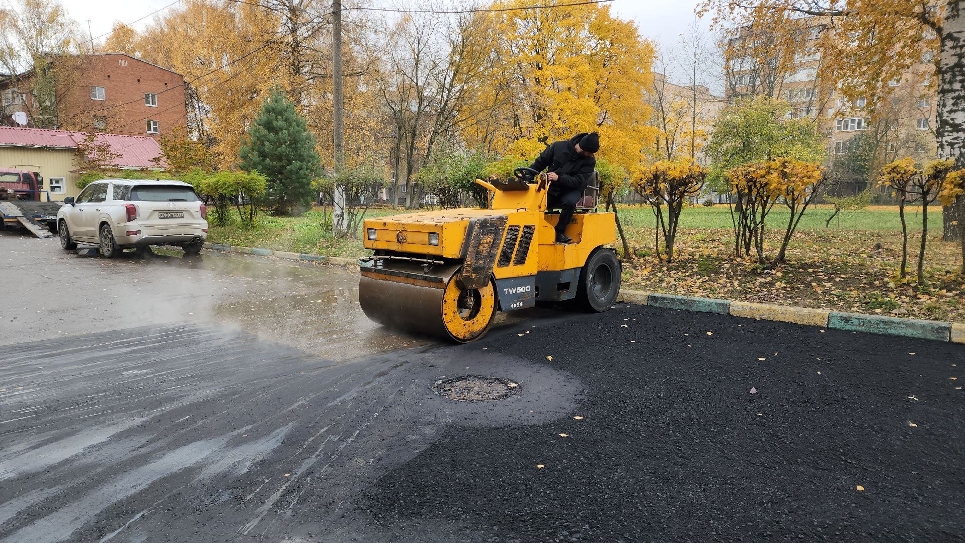 Благоустройство территории, Асфальт, асфальтирование, Долгопрудный,