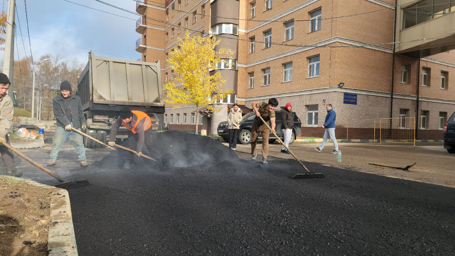 Благоустройство территории, Асфальт, асфальтирование, Долгопрудный,