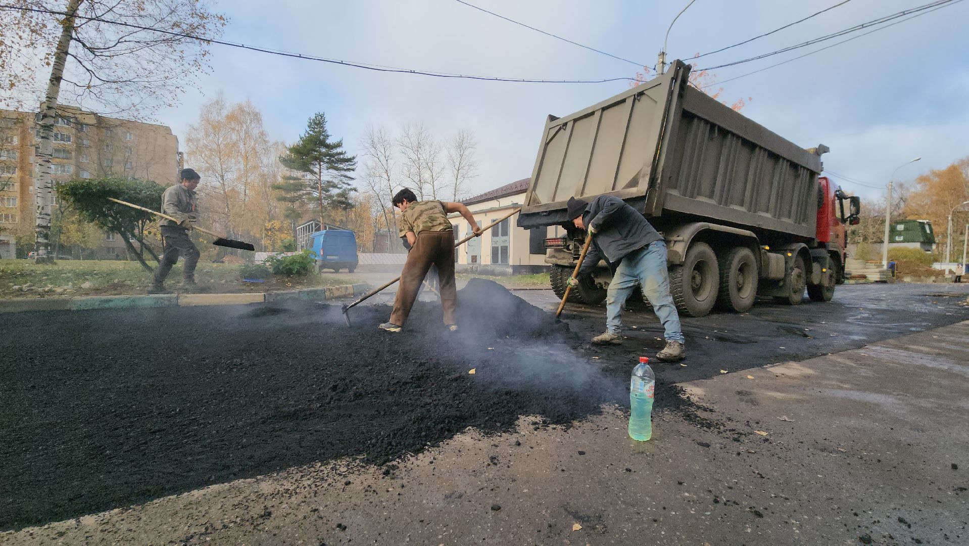 Благоустройство территории, Асфальт, асфальтирование, Долгопрудный,