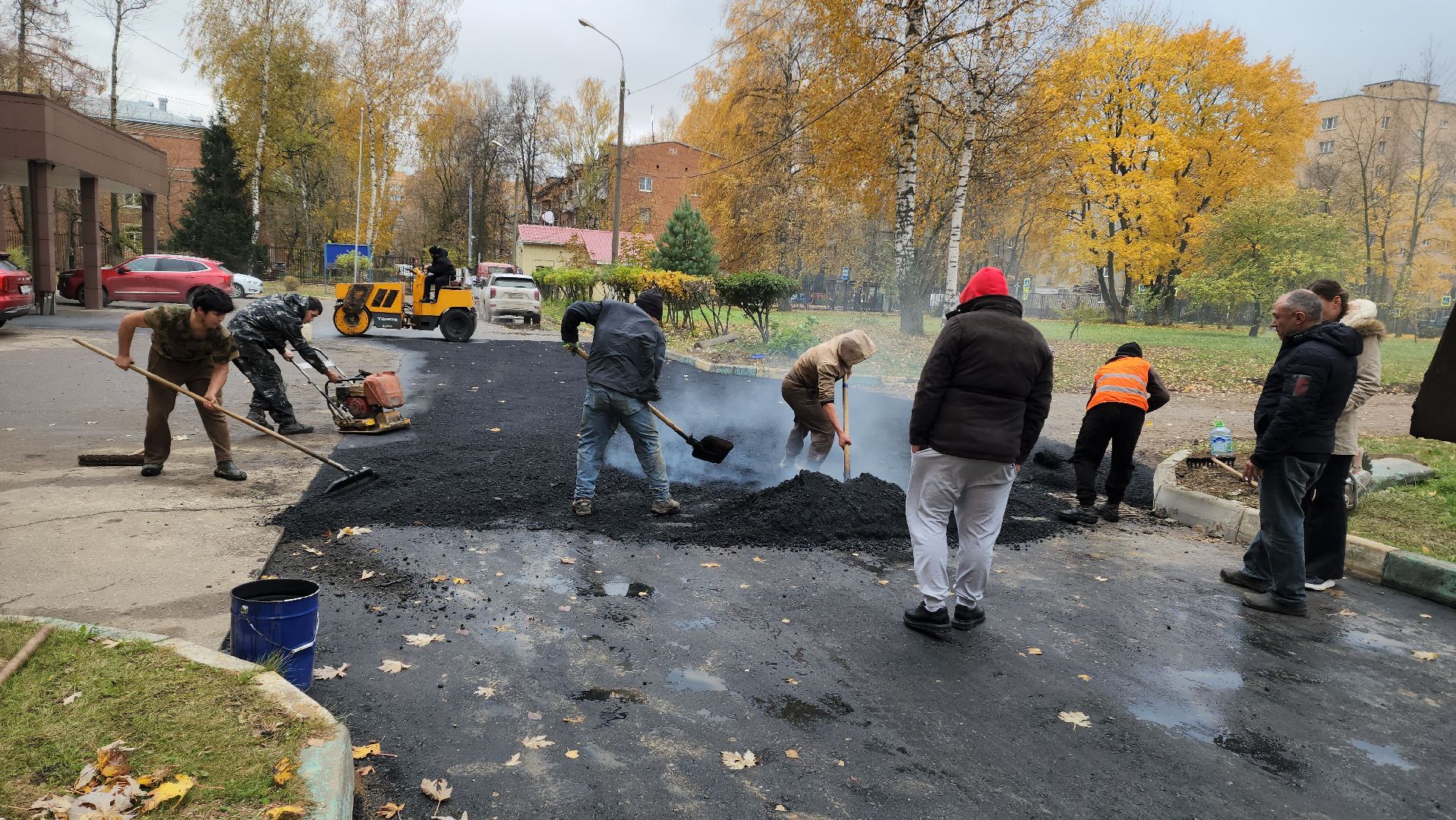 Благоустройство территории, Асфальт, асфальтирование, Долгопрудный,