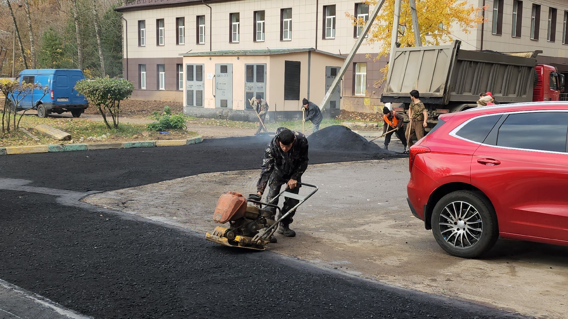 Благоустройство территории, Асфальт, асфальтирование, Долгопрудный,