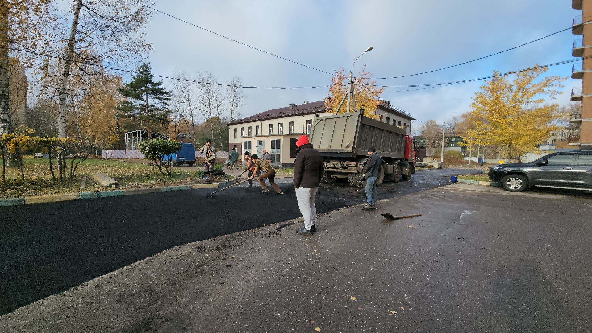 Благоустройство территории, Асфальт, асфальтирование, Долгопрудный,
