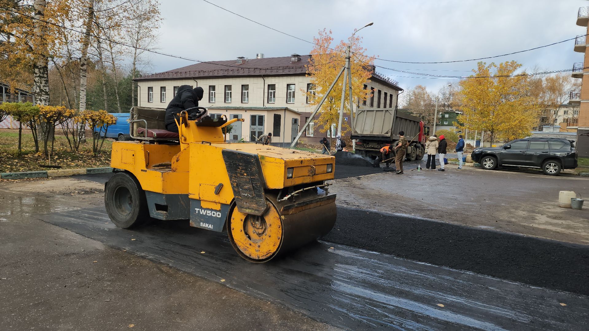 Благоустройство территории, Асфальт, асфальтирование, Долгопрудный,