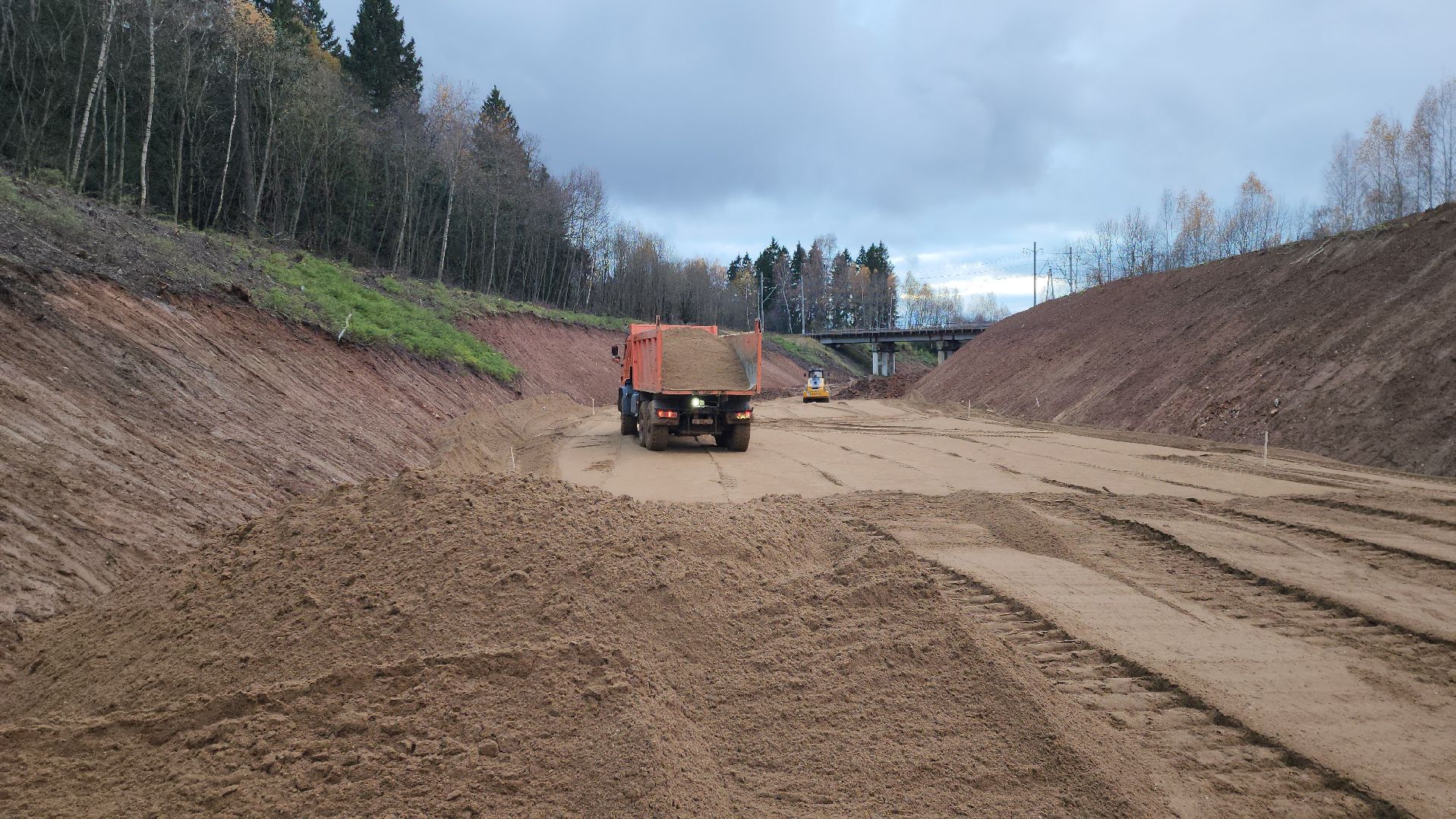 строительство дороги, объездная дорога, тучково, руза, рузский городской округ, московская область, Подмосковье,