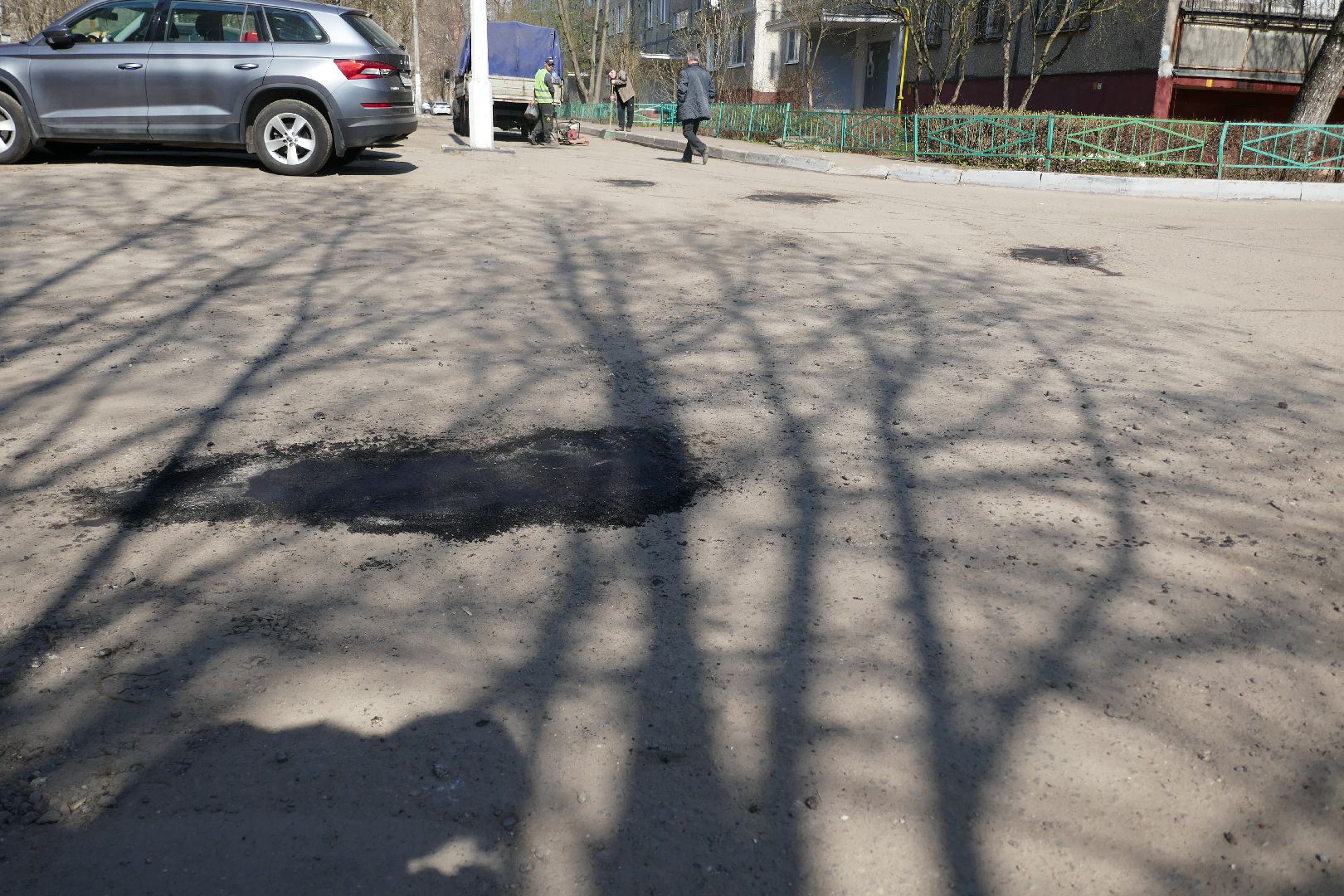 Подольск, двор, ямочный ремонт