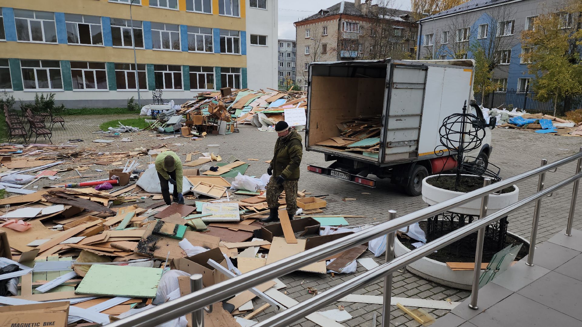 серпухов, ремонт школы, улица советская, образование, демонтаж,