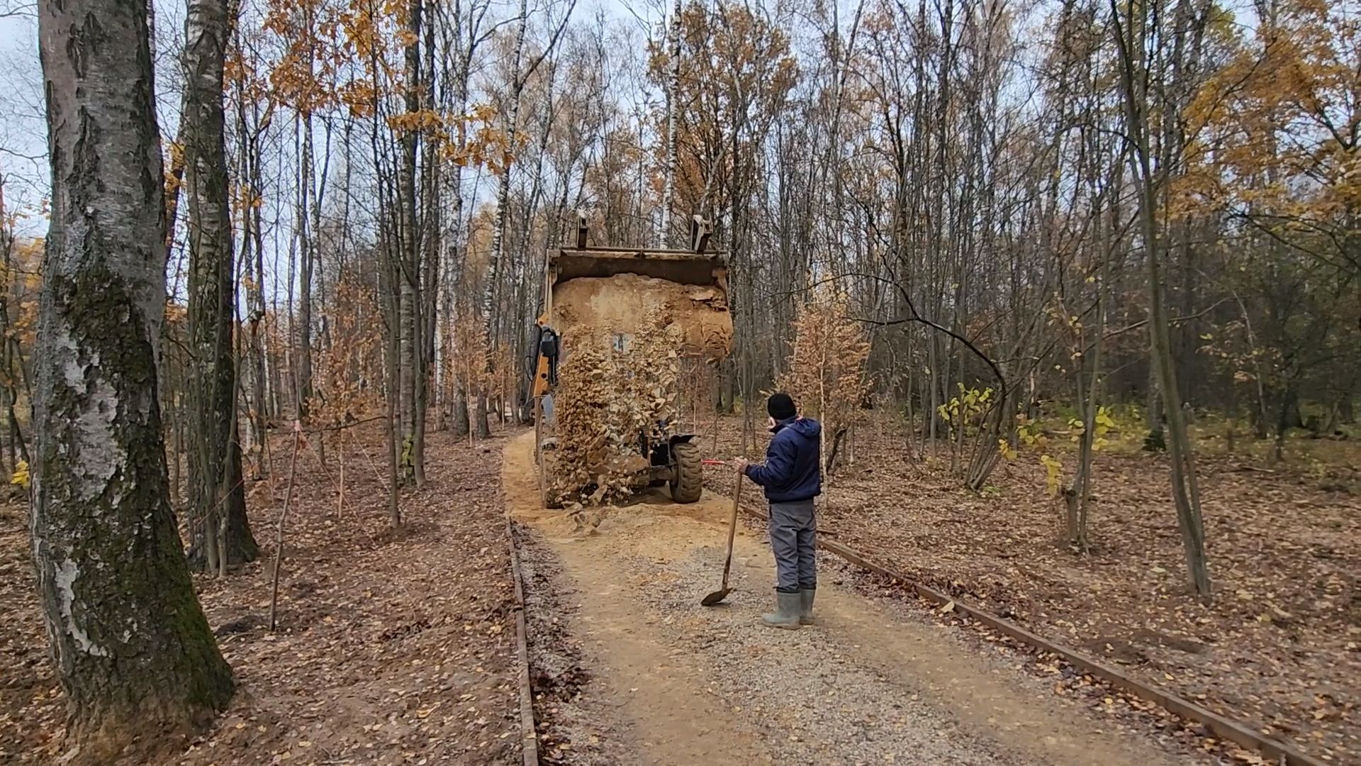 Чехов, микрорайон Губернский, лесопарк, лесопарковая зона отдыха, строительство, благоустройство, пешеходные дорожки, тропинки, велосипедные дорожки,