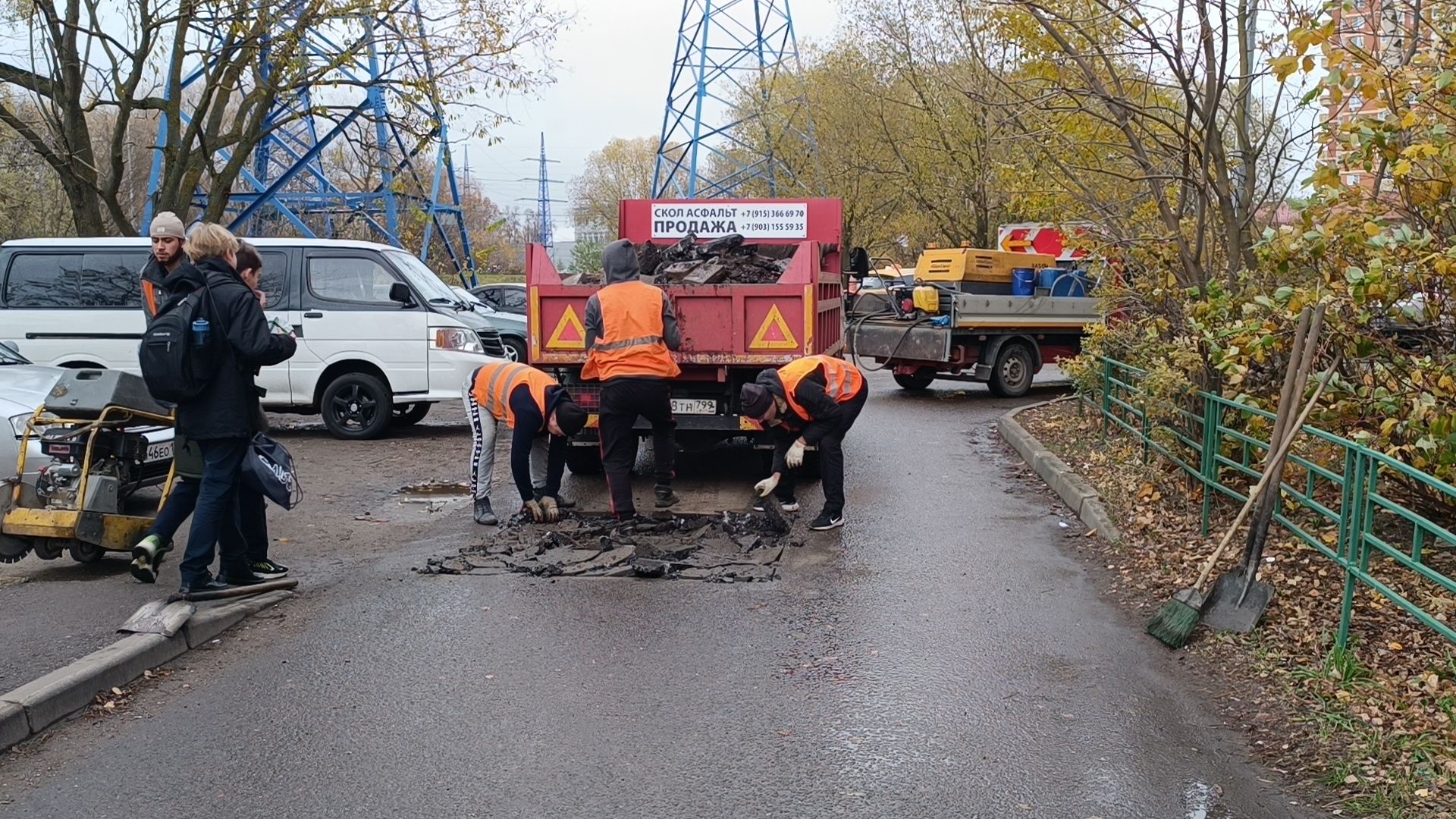 ямочный ремонт, лобня, дорога,