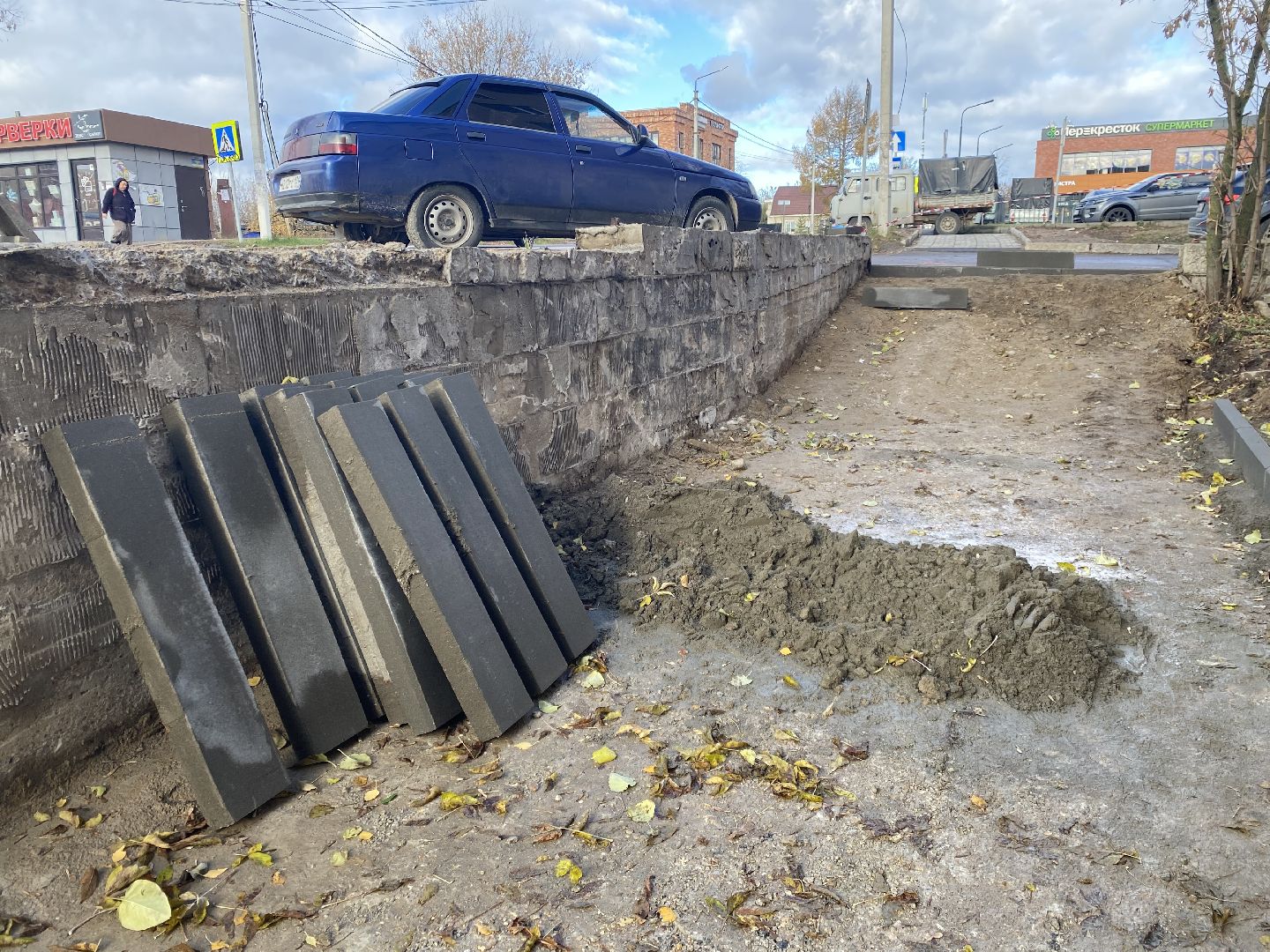 Тротуар, ремонт, Поликлиника, истра,