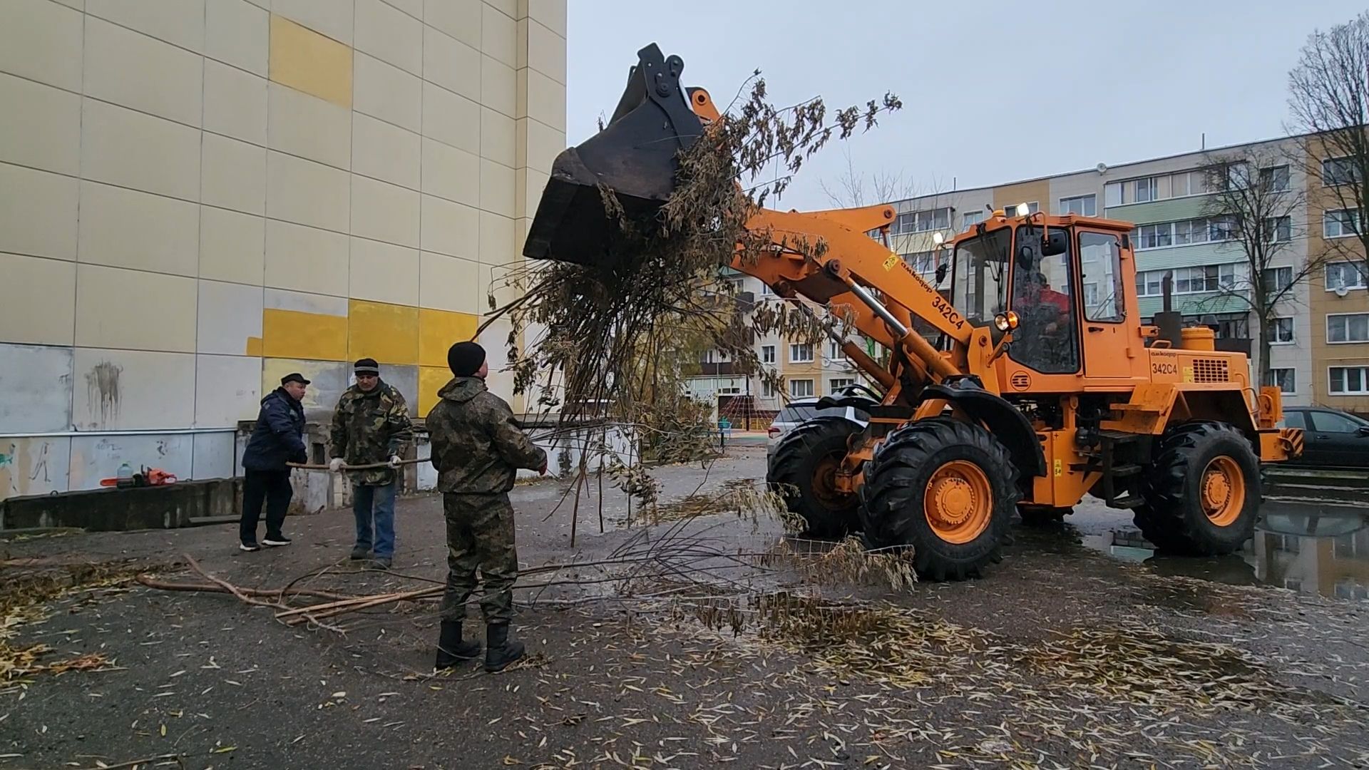 Бронницы, мбу благоустройство, Уборка листвы, Благоустройство улиц к зиме,Вертикалка, вертикальное видео,