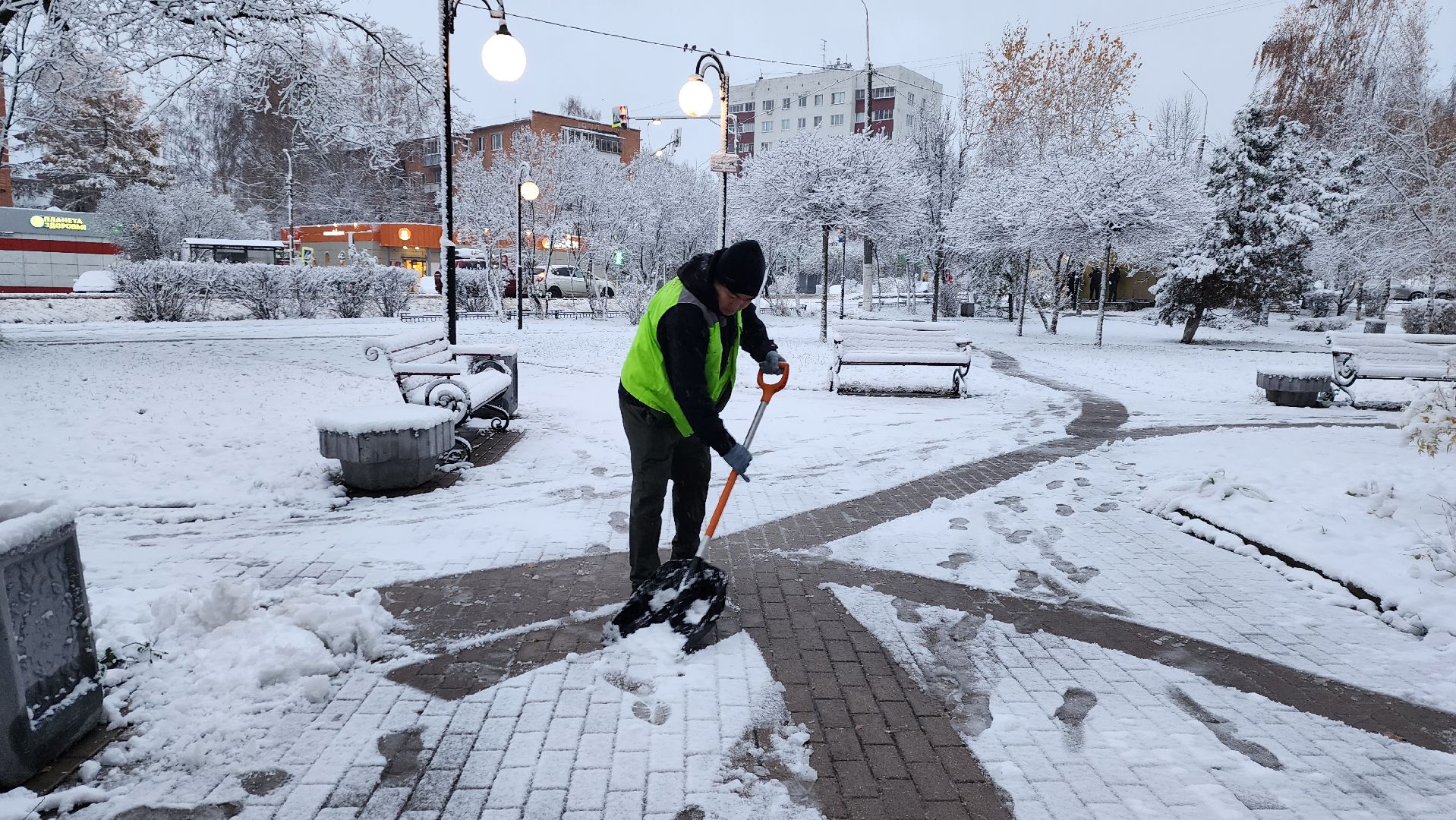 уборка снега, снегопад, коммунальные службы,вертикалка,