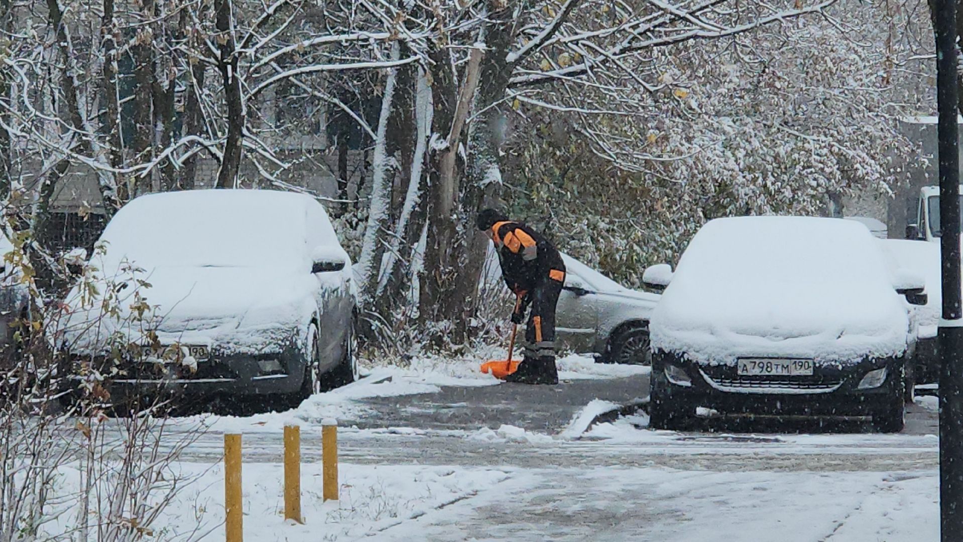 вертикалки, убирают снег,