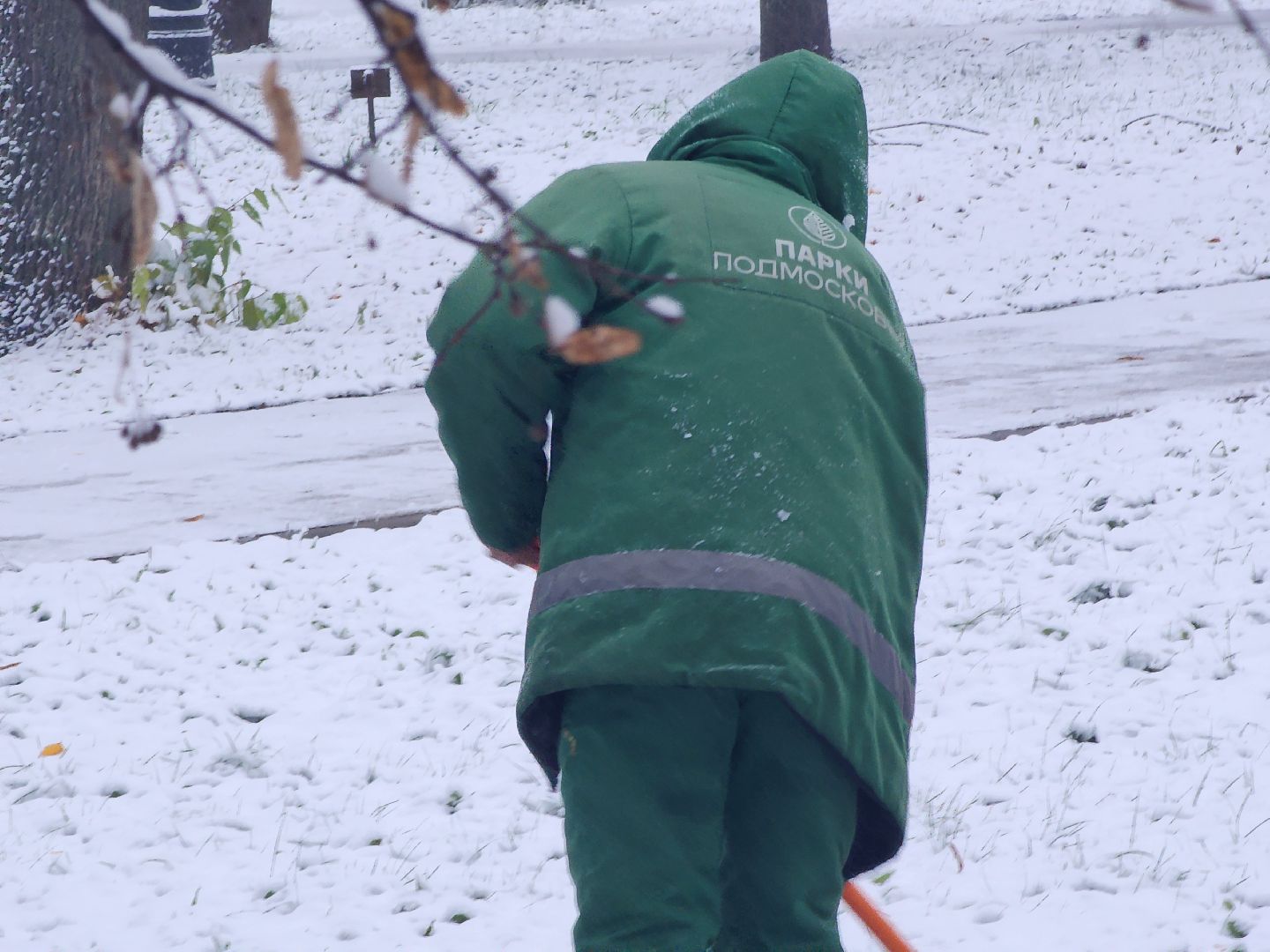 Дубна, Снег, Коммунальщики, Уборка снега, вертикалки,