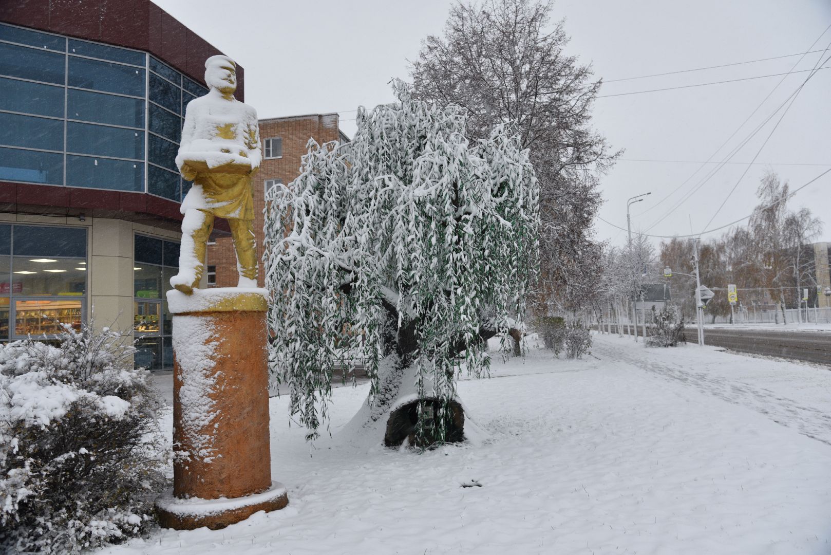 лотошино, жкх, уборка снега, первый снег, благоустройство, вертикалки,