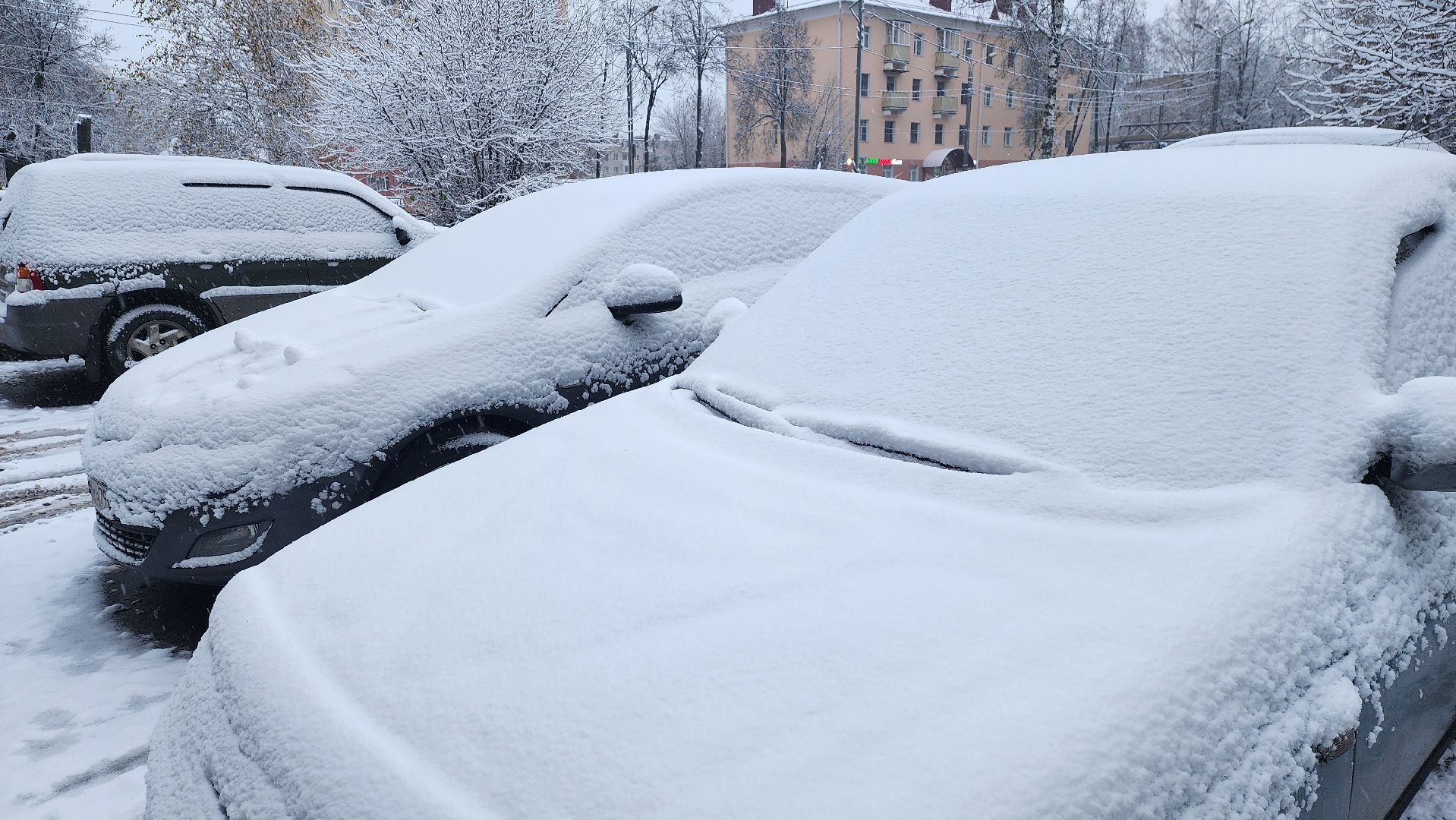 Клин, ЖКХ, уборка снега, первый снег, вертикалки,