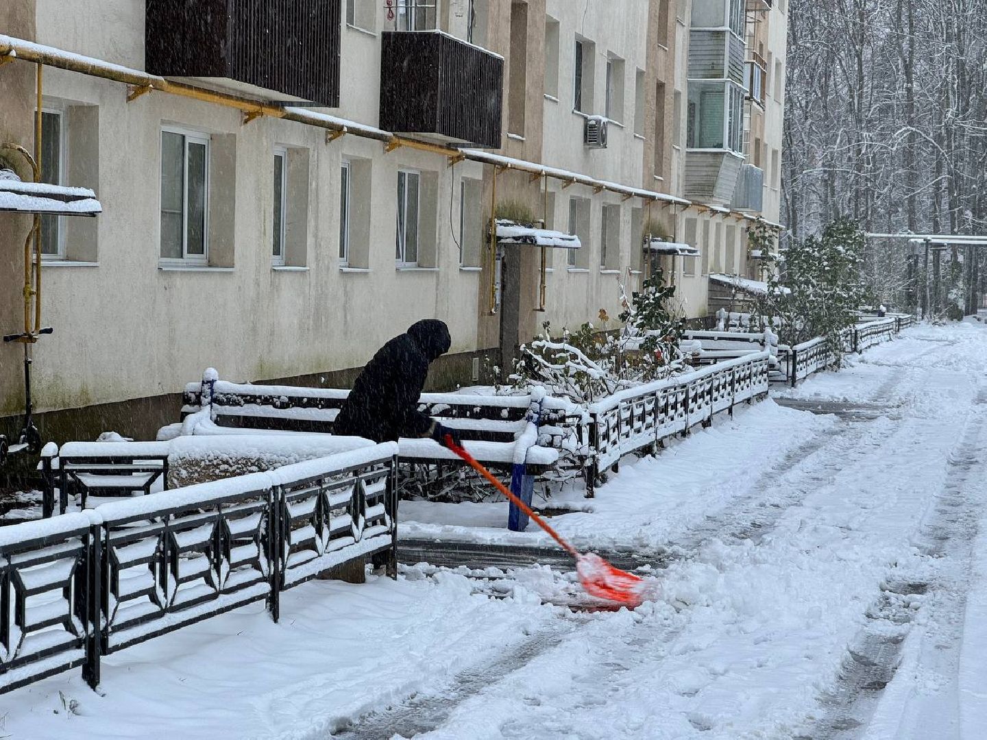 первый снег, коммунальщики, городской округ восход, вертикалки,