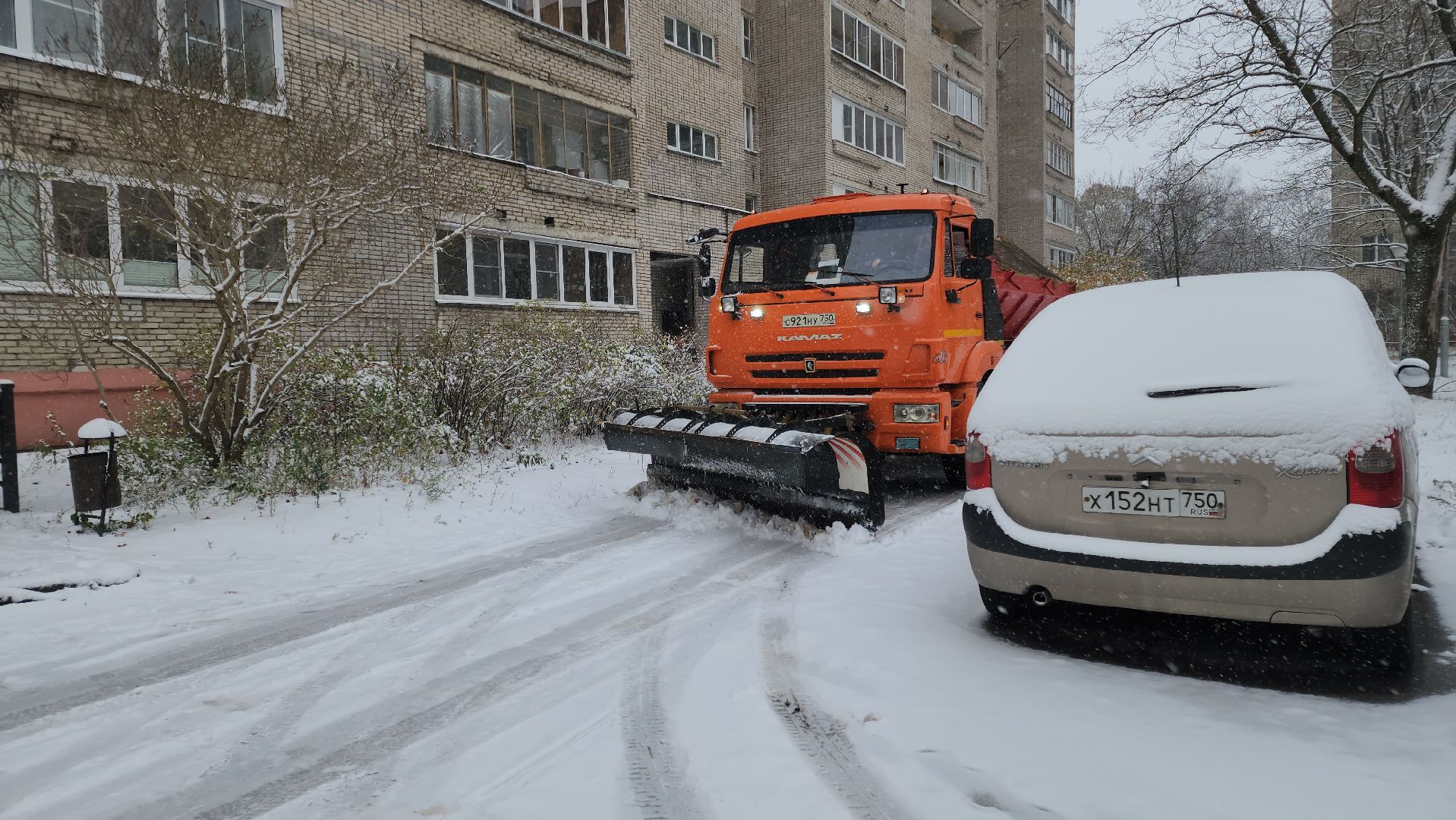 Черноголовка, Снегопад, уборка снега и наледи,ЖКХ, коммунальные службы, комунальная техника,