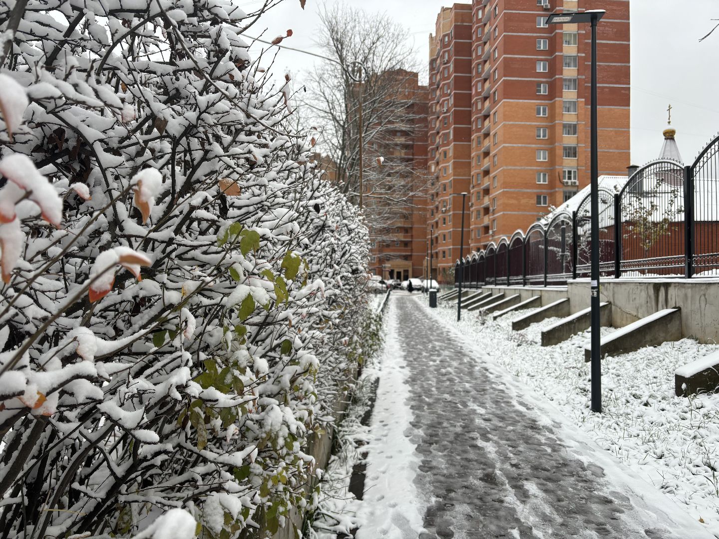 первый снег, снегопад, кучино, коммунальщики, вертикалки,