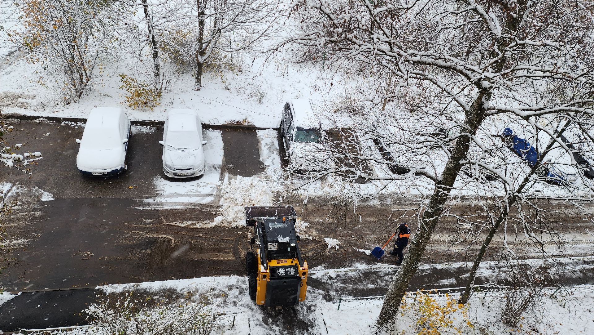 Снег, Уборка снега, Лобня, вертикалка,