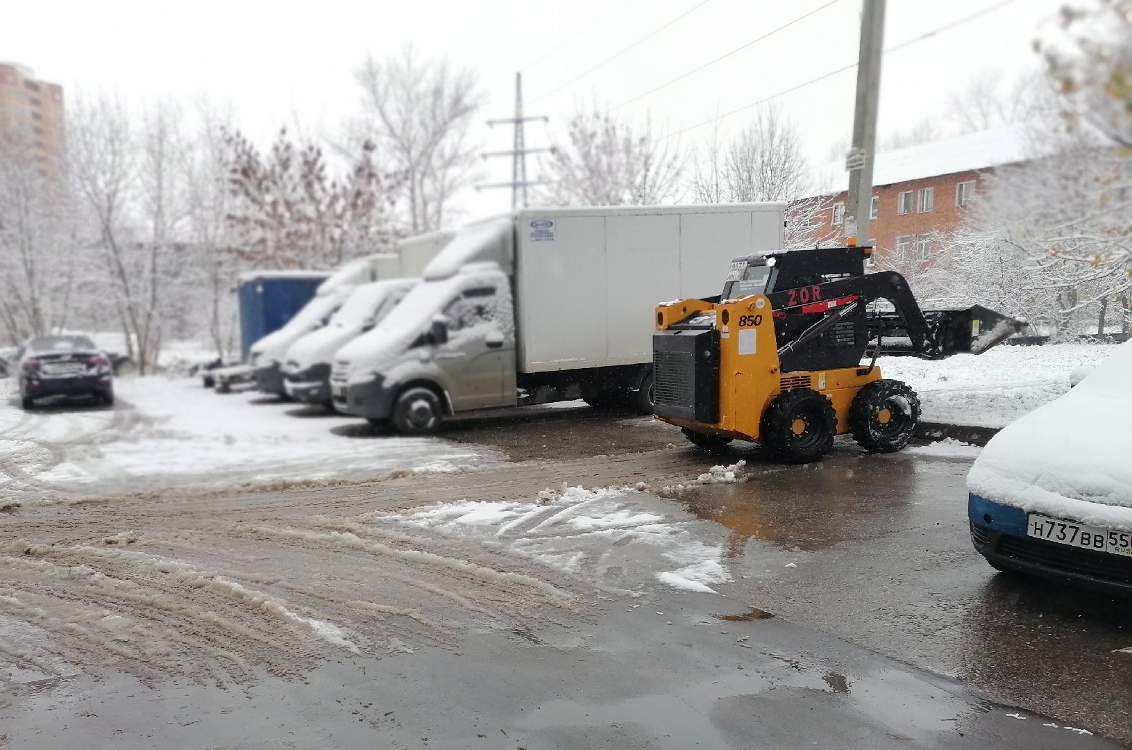 Снег, Уборка снега, Лобня, вертикалка,