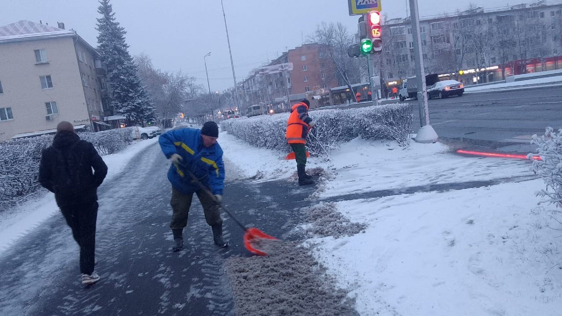 пушкино, последствия стихии, снегопад, коммунальная техника, снегоуборочная техника, чистка снега, вертикалки