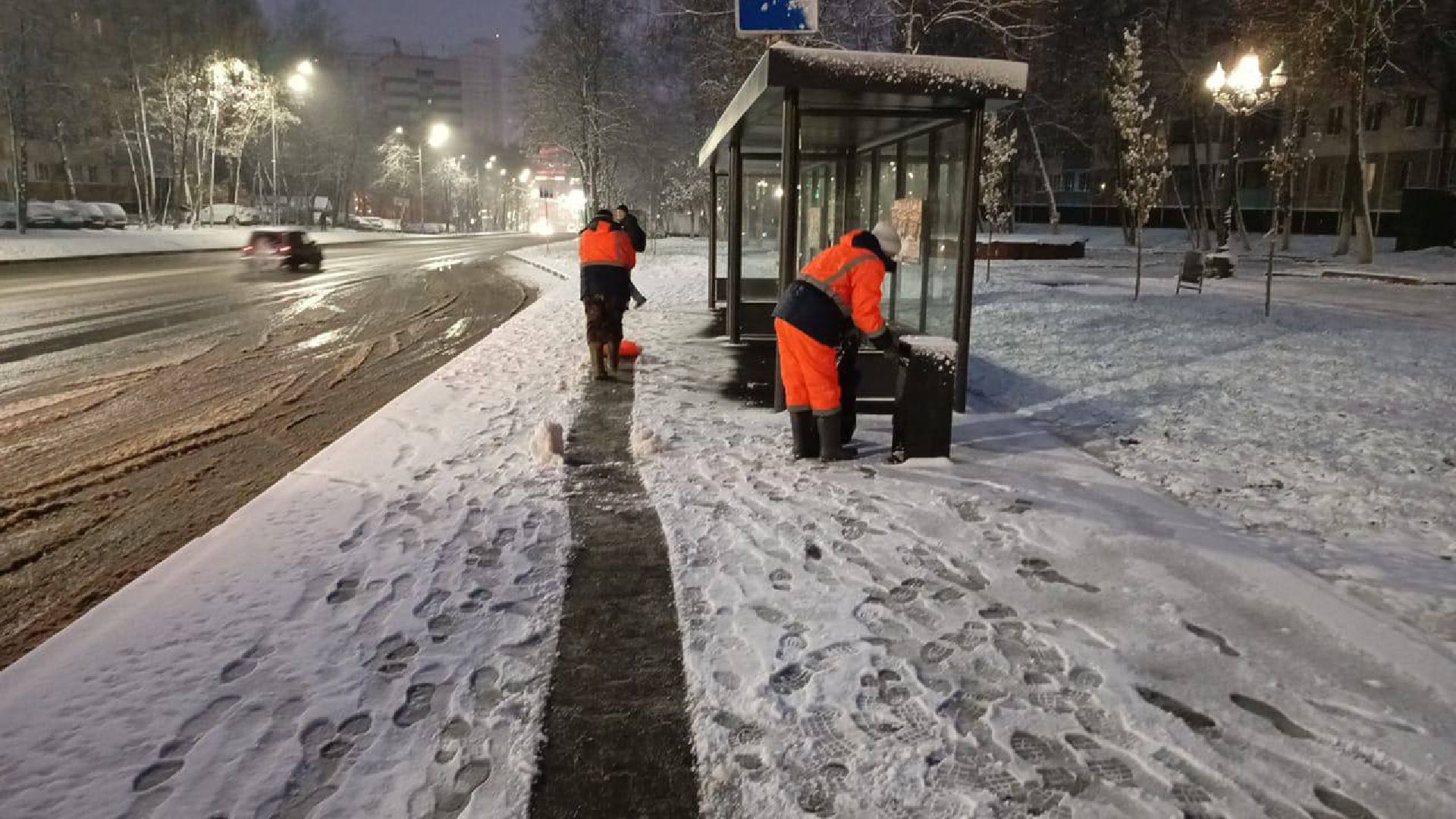 пушкино, последствия стихии, снегопад, коммунальная техника, снегоуборочная техника, чистка снега, вертикалки