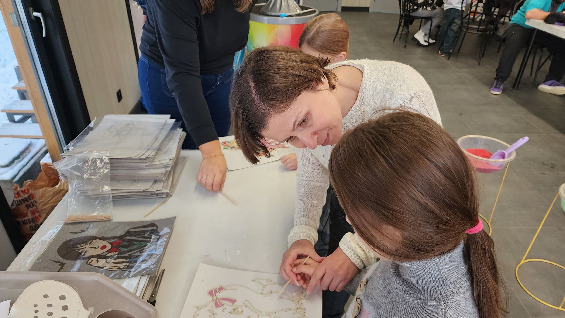 рисование, Цветной песок, Лобня, Мастер-класс, день народного единства, вертикалка,