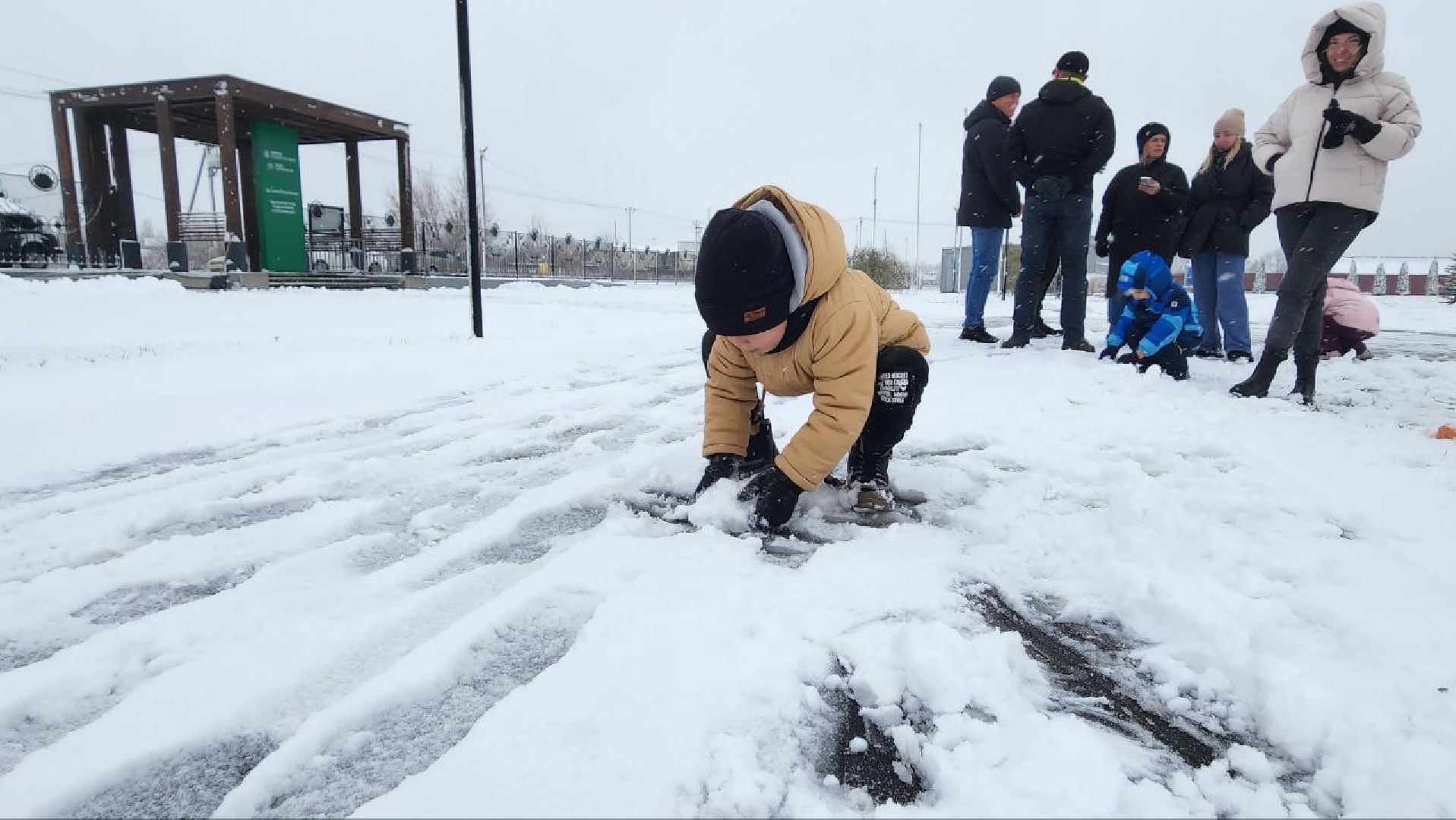 вертикалка, Серебряные Пруды, парк Серебряный, снегопад, первый снег,