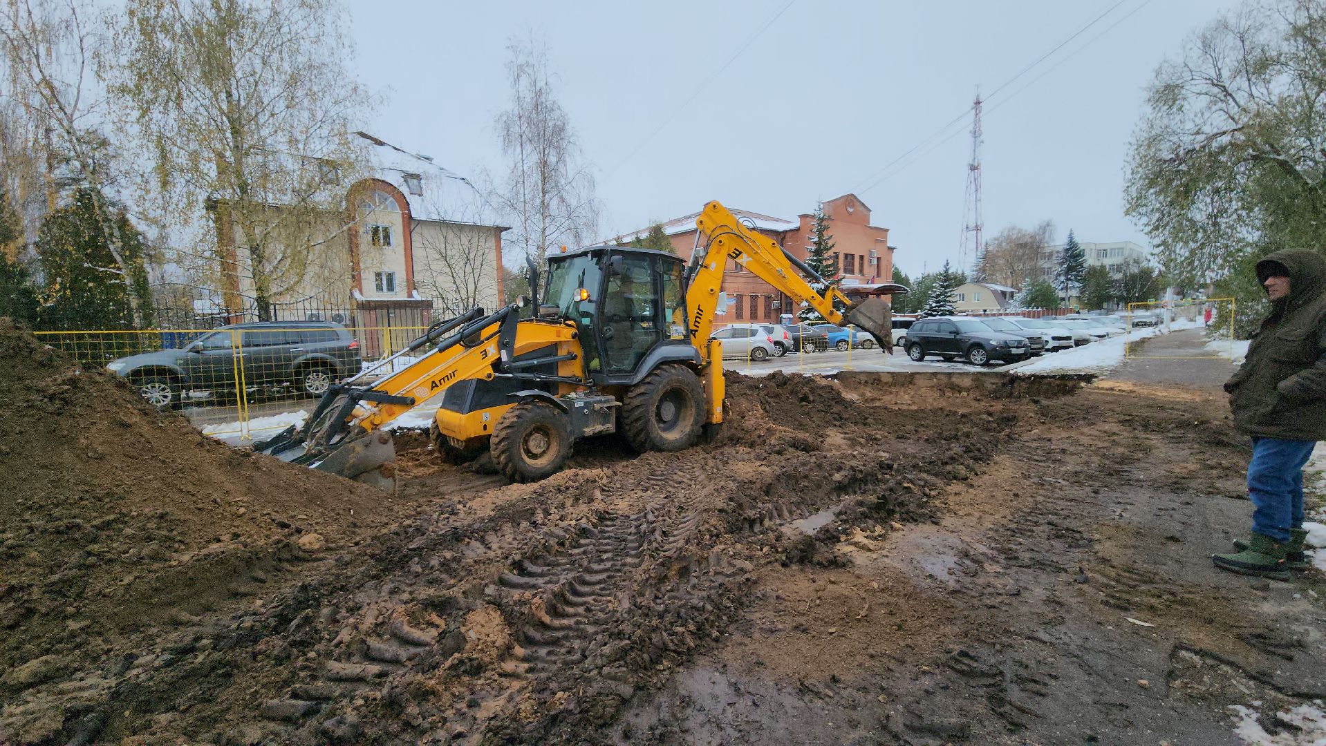 парковка, Строительство парковки, руза, благоустройство, рузский городской округ, московская область, подмосковье,