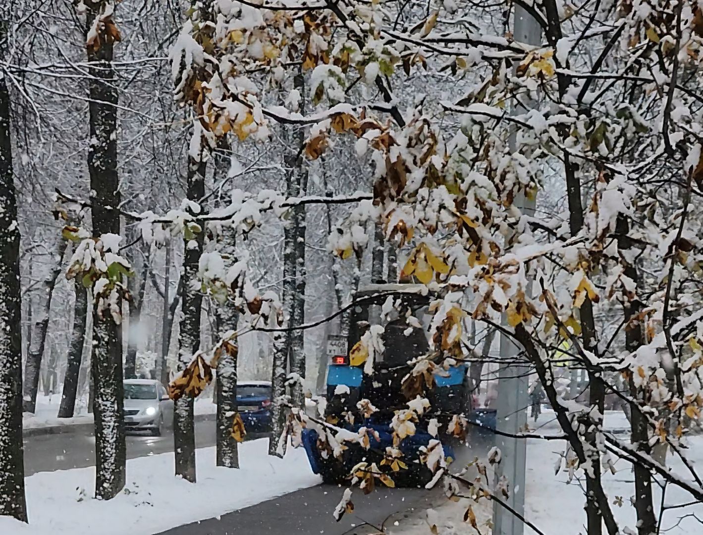 Дубна, Снегопад, Уборка города, жкх, вертикалка,