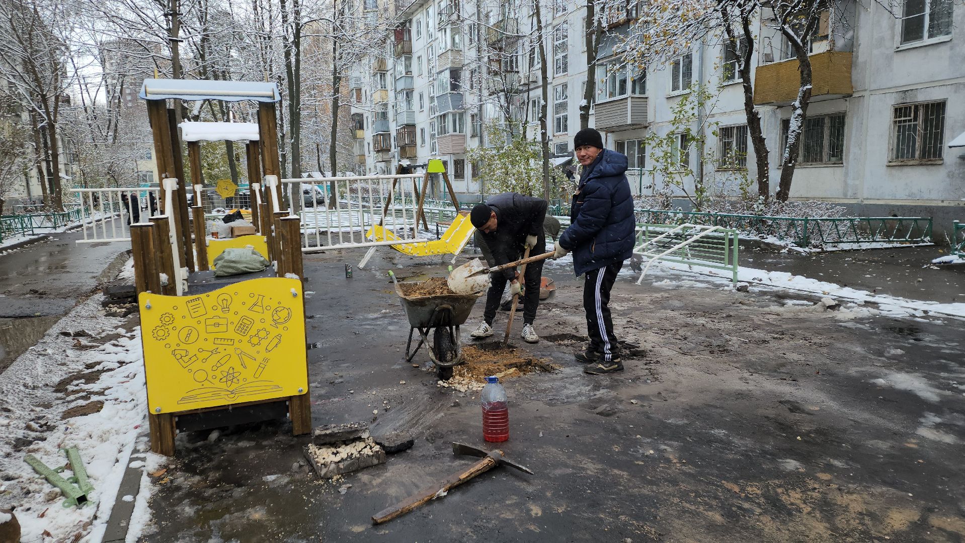 вертикалка, Пушкино, детская площадка, благоустройство, дети, качели, песочница, лавочки, ограждение,