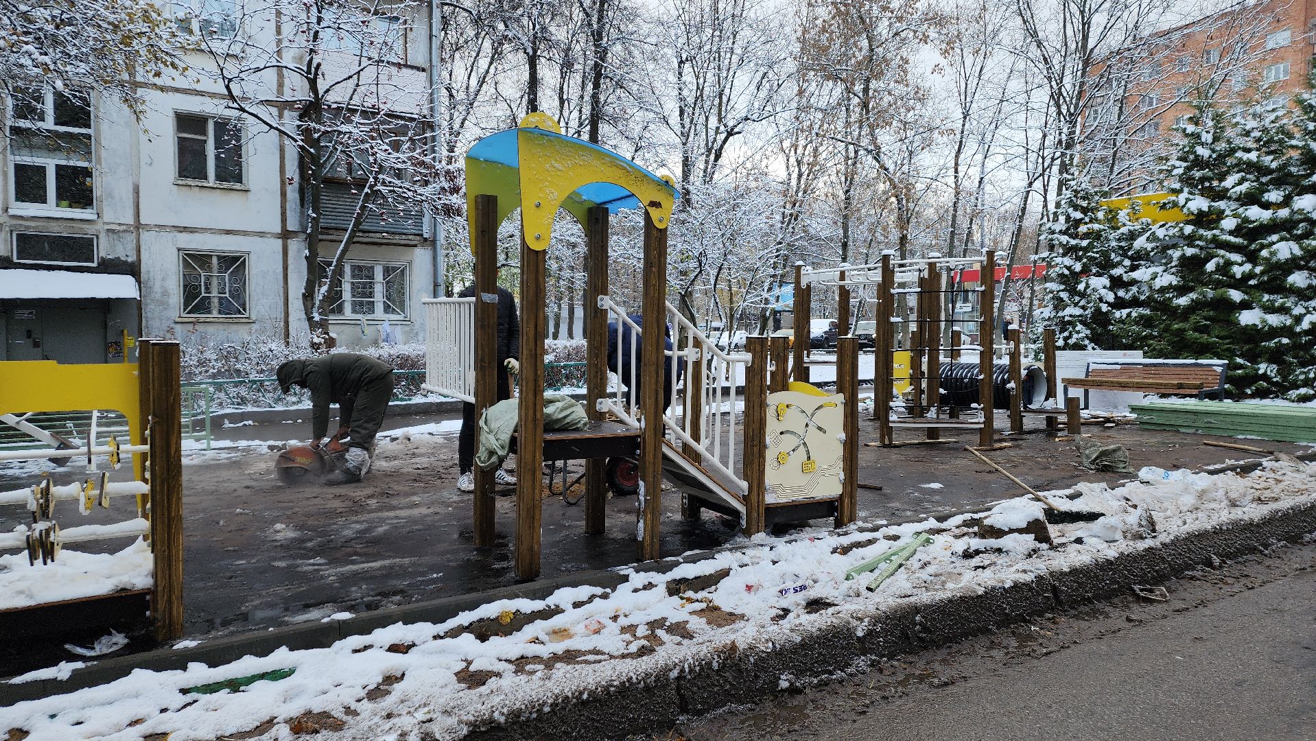 вертикалка, Пушкино, детская площадка, благоустройство, дети, качели, песочница, лавочки, ограждение,