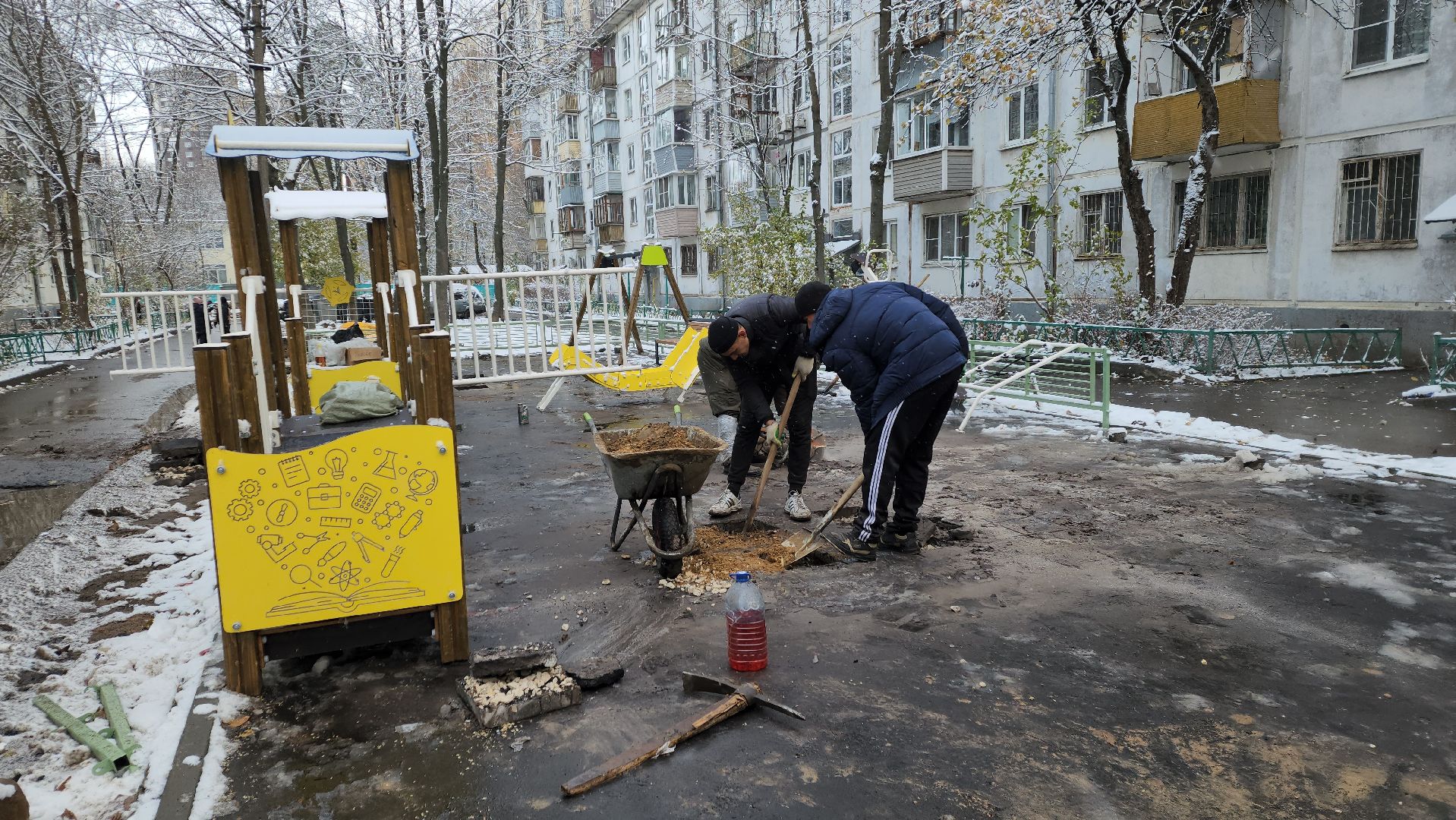 вертикалка, Пушкино, детская площадка, благоустройство, дети, качели, песочница, лавочки, ограждение,