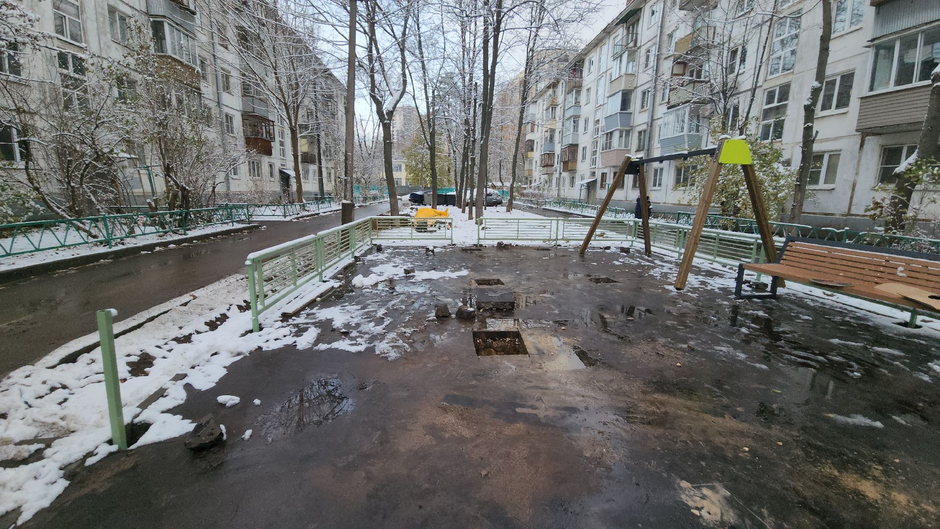 вертикалка, Пушкино, детская площадка, благоустройство, дети, качели, песочница, лавочки, ограждение,