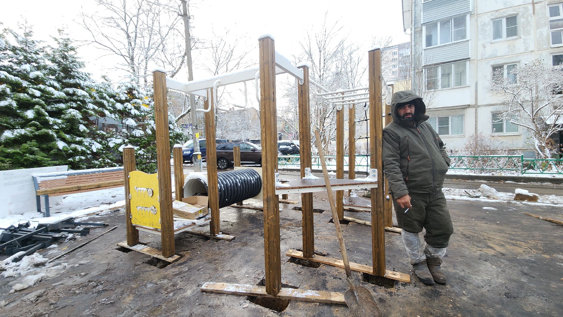 вертикалка, Пушкино, детская площадка, благоустройство, дети, качели, песочница, лавочки, ограждение,