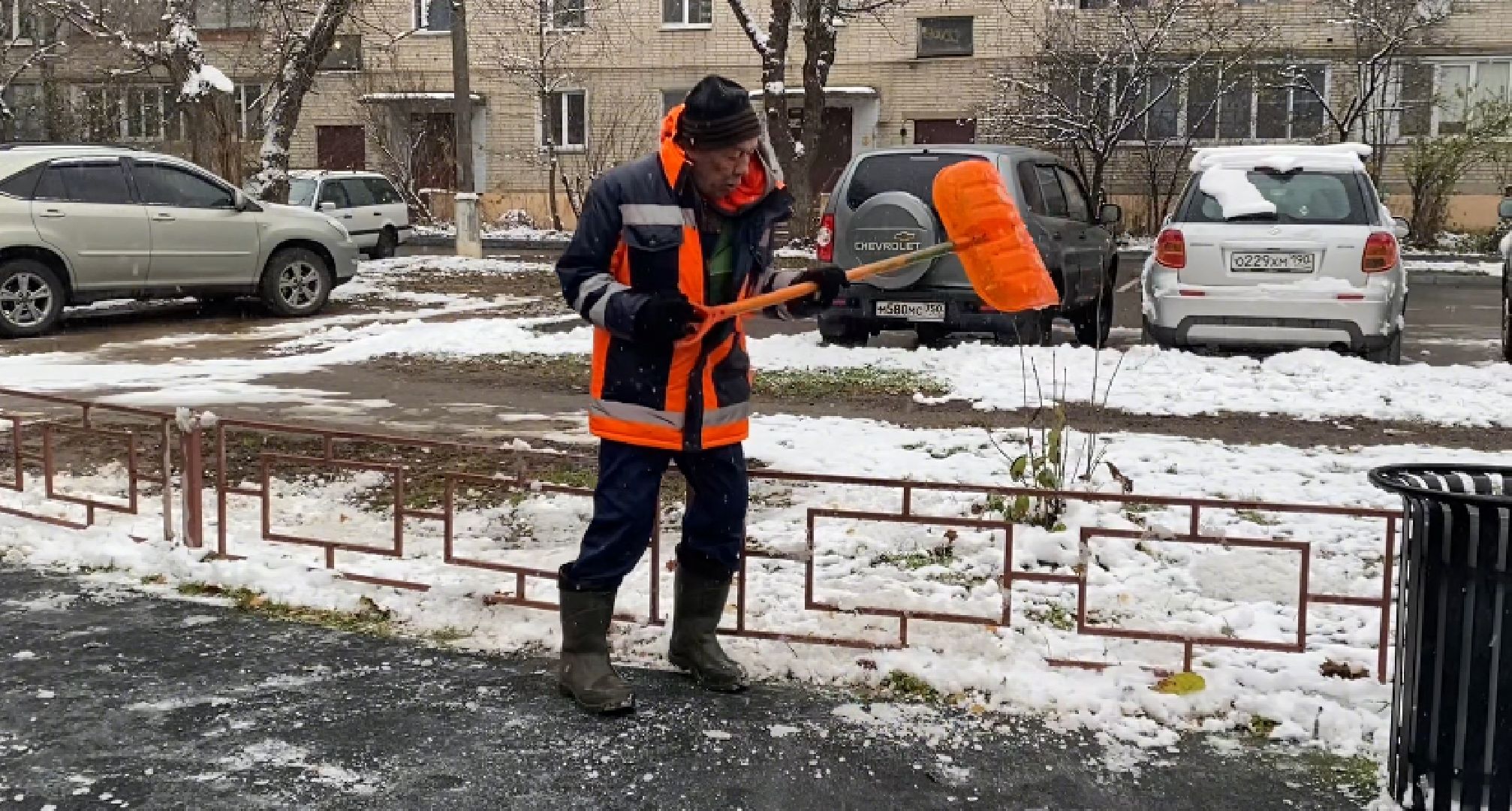 Снег, Уборка, Детская площадка, Истра, вертикалка,