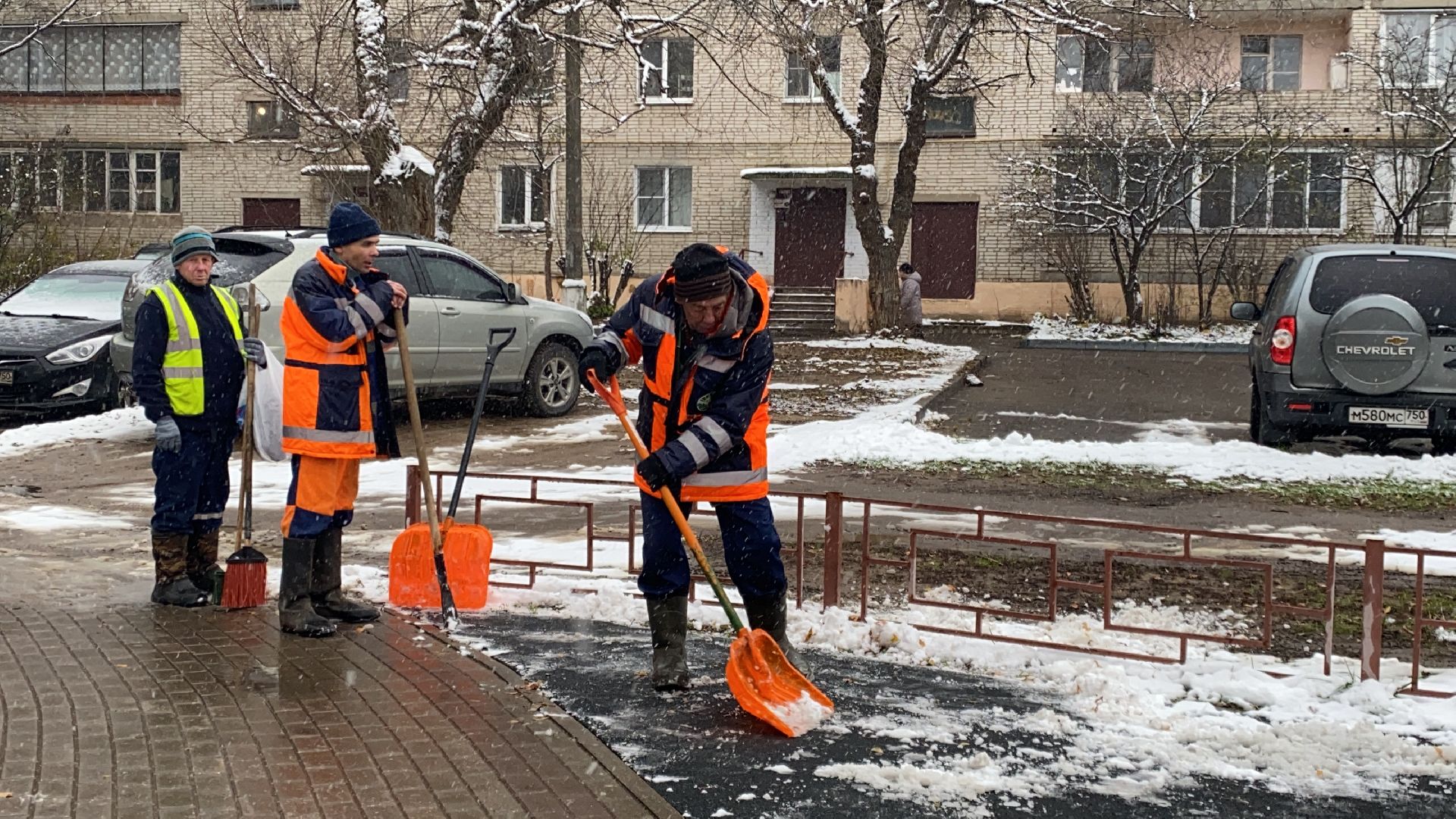 Снег, Уборка, Детская площадка, Истра, вертикалка,