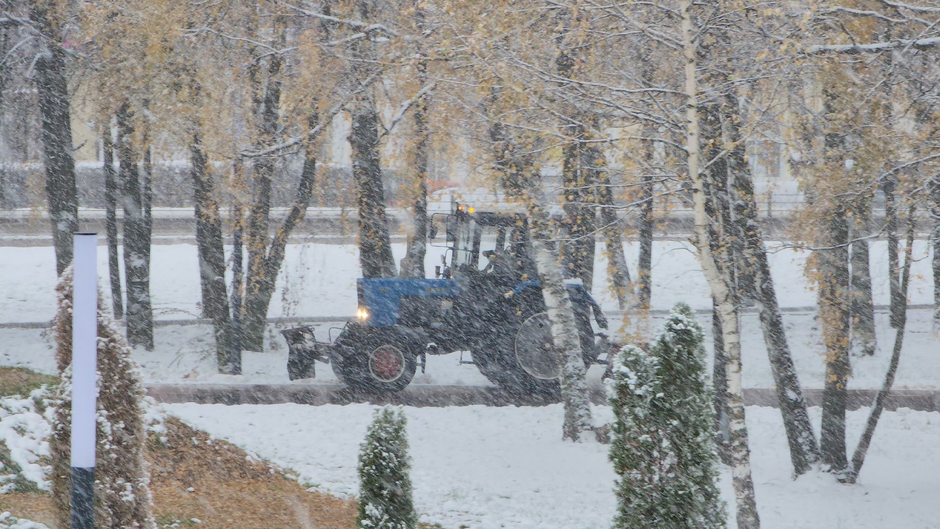 уборка снега, Лобня, Парк, вертикалка,