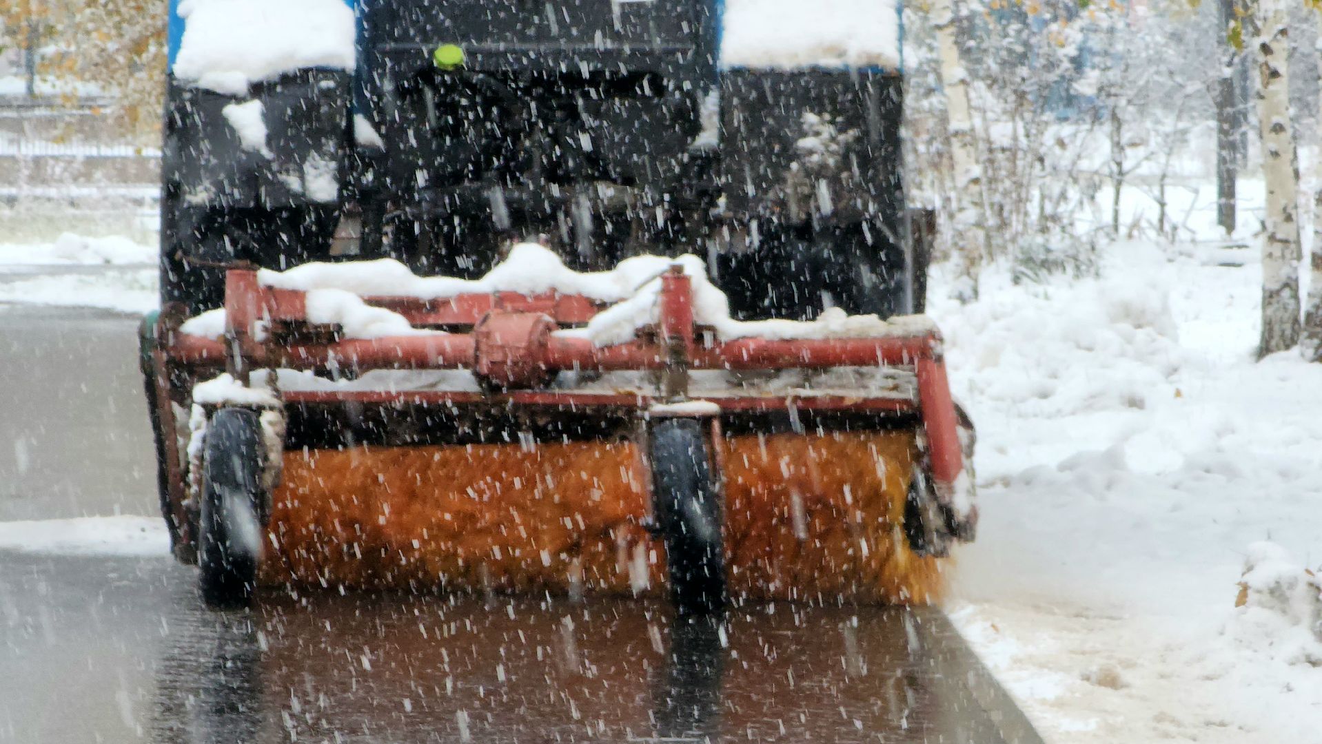 уборка снега, Лобня, Парк, вертикалка,