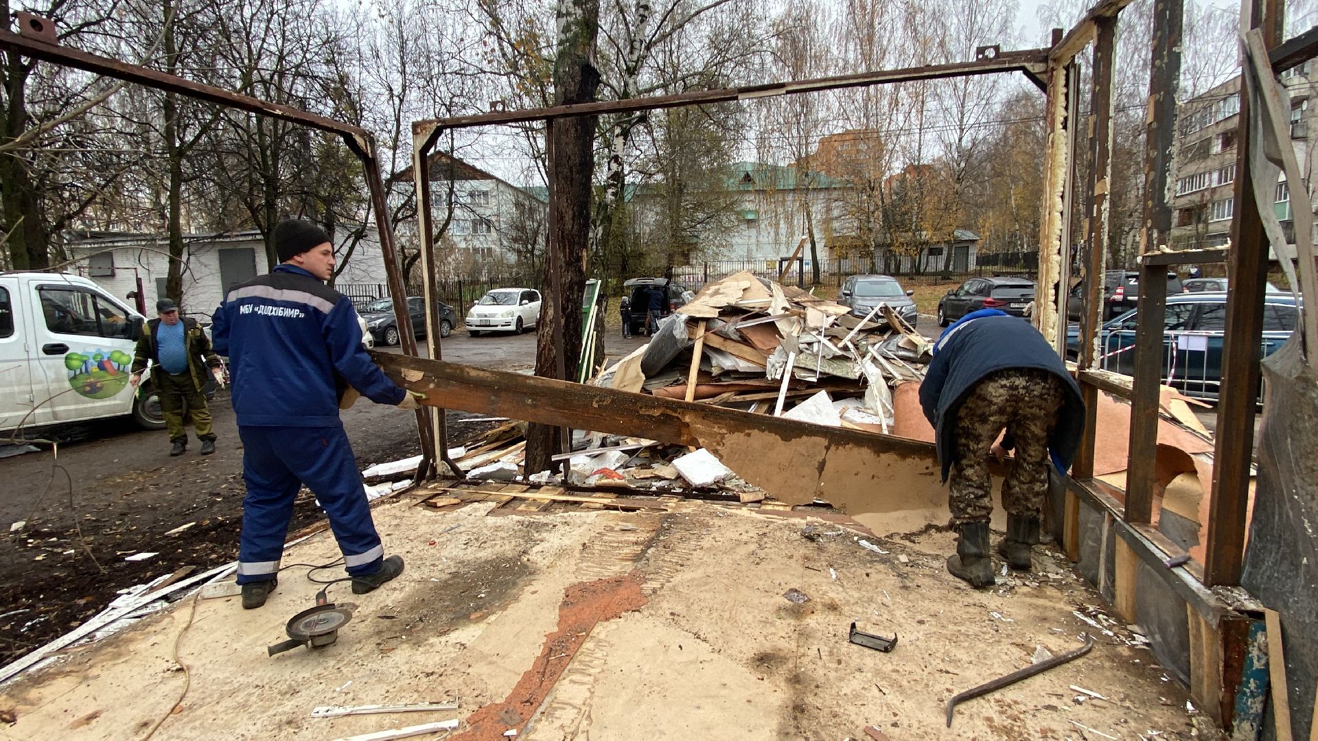 Демонтаж, Магазин, Истра, снос здания, вертикалки,